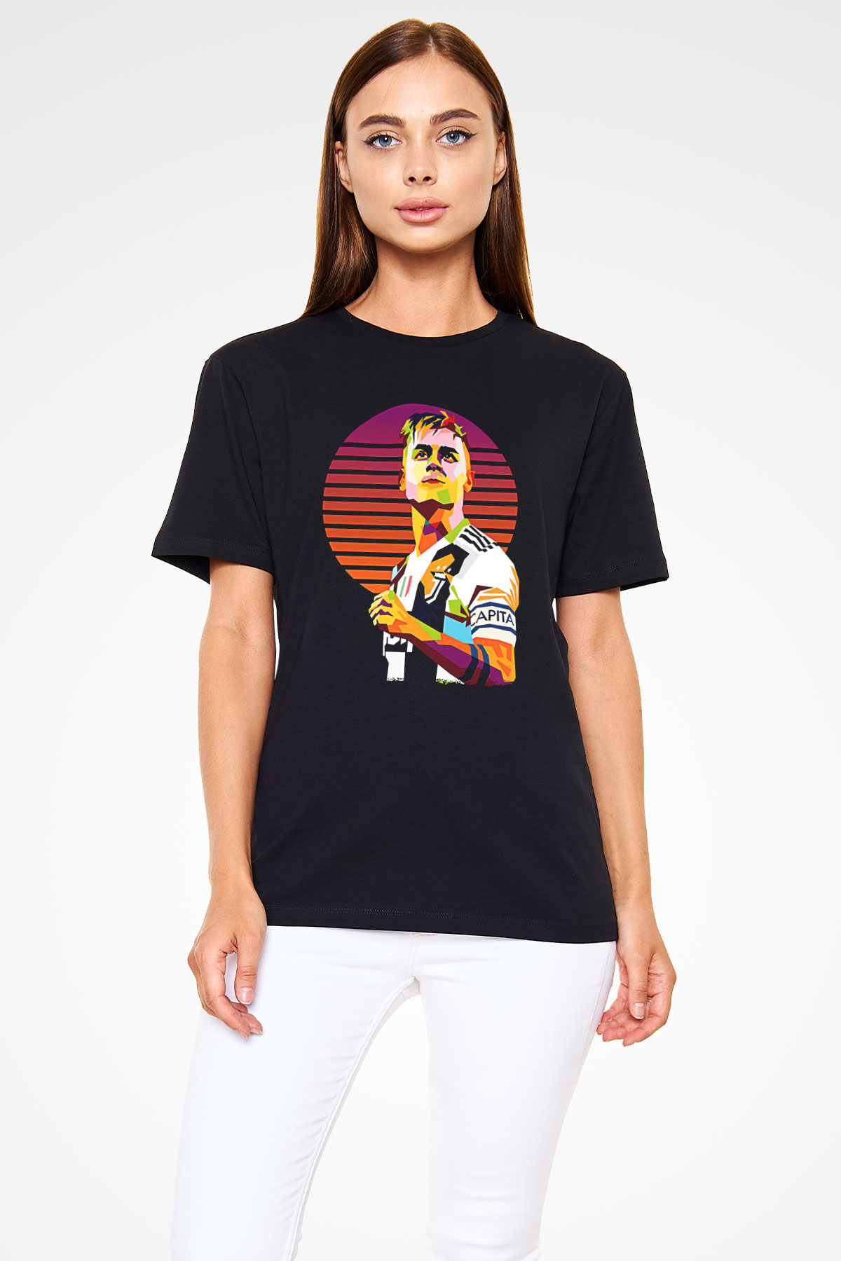 Paulo Dybala Baskılı Unisex Siyah Tişört - Tshirt