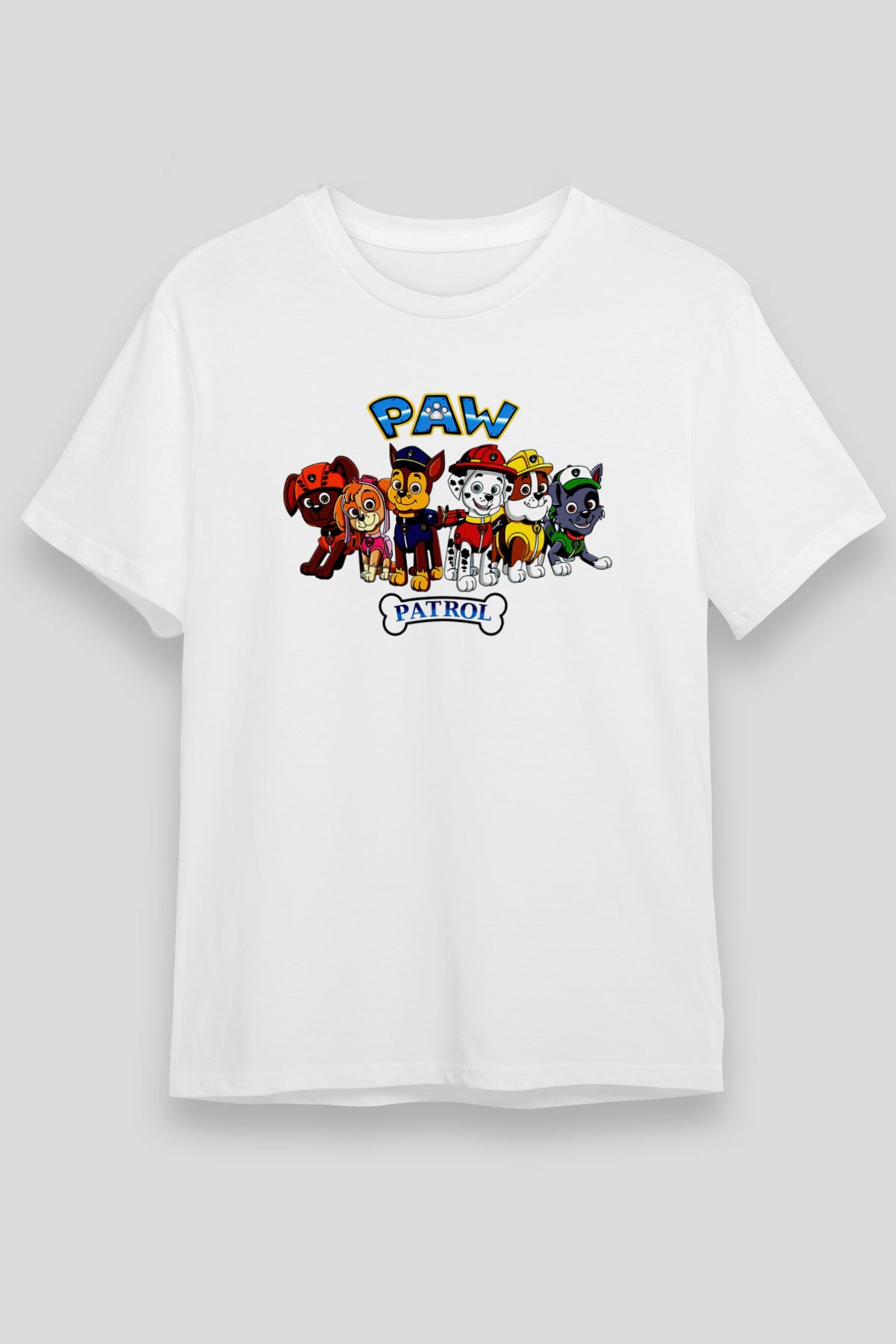 Paw Patrol Beyaz Unisex Tişört T-Shirt