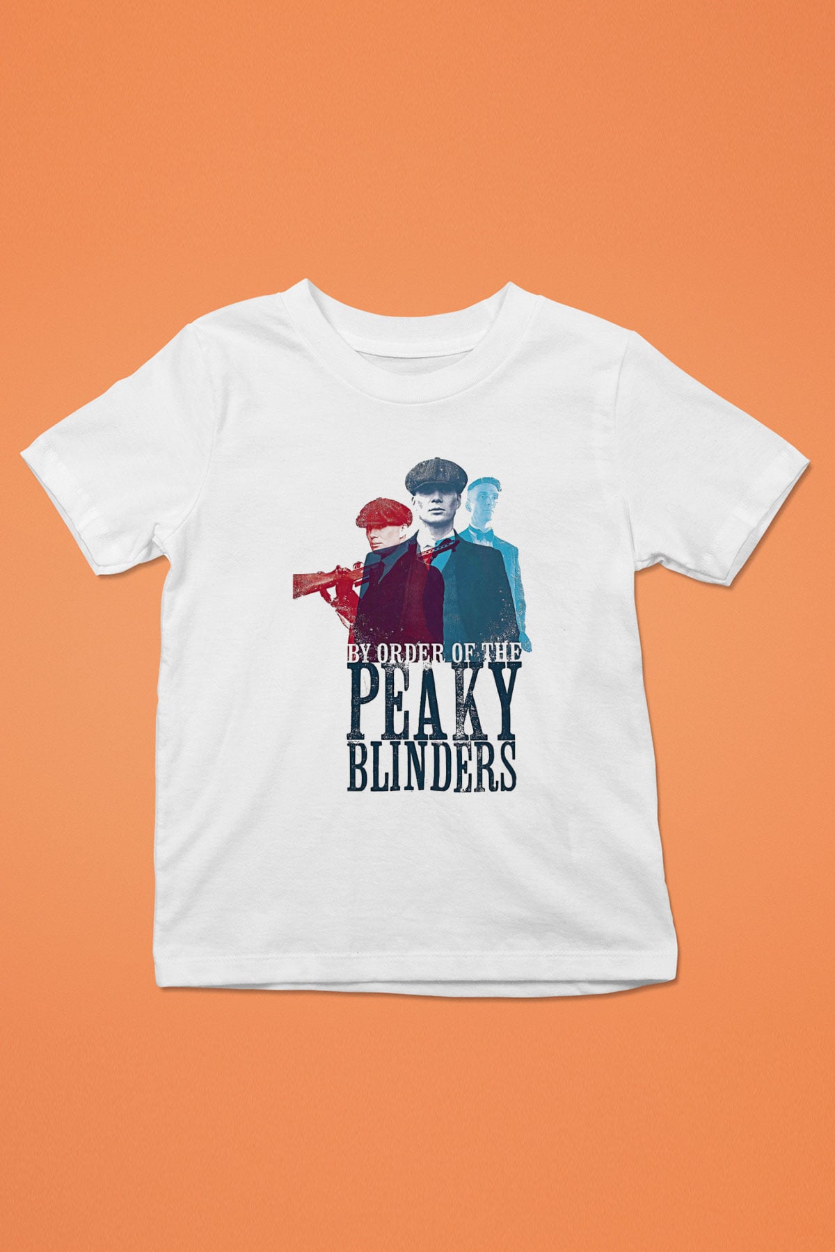 Peaky Blinders Baskılı Beyaz Unisex Beyaz Çocuk Tişört - Tshirt