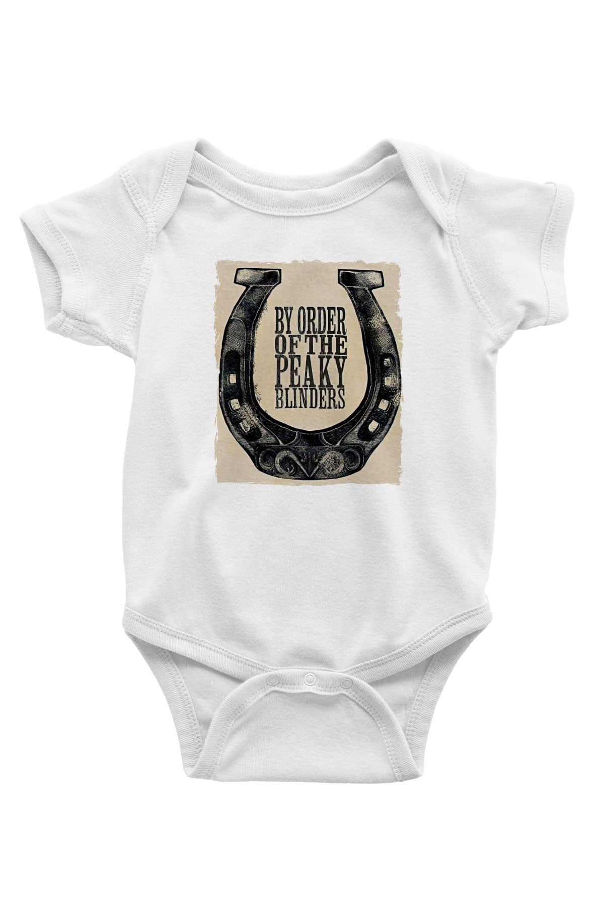 Peaky Blinders Baskılı Beyaz Unisex Bebek Body - Zıbın