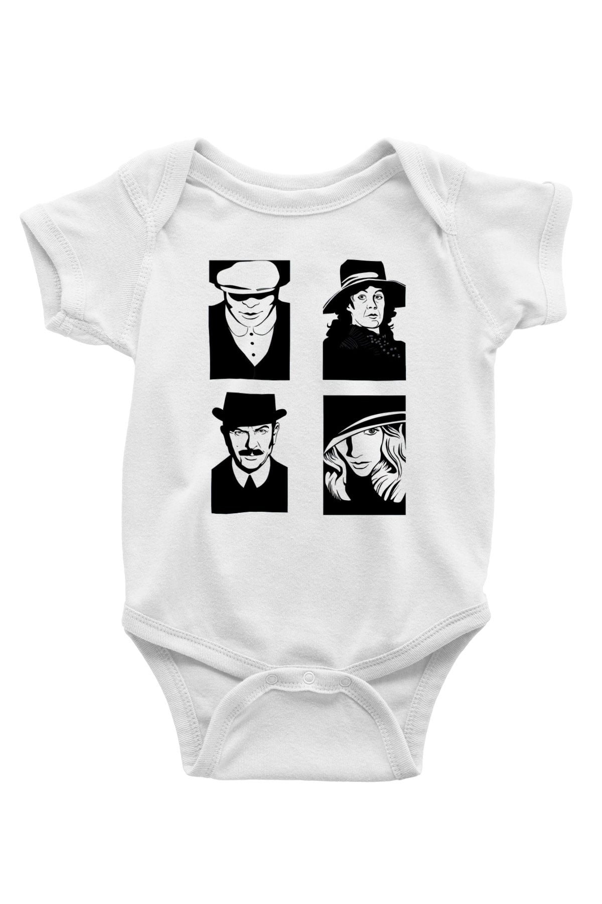 Peaky Blinders Baskılı Beyaz Unisex Bebek Body - Zıbın