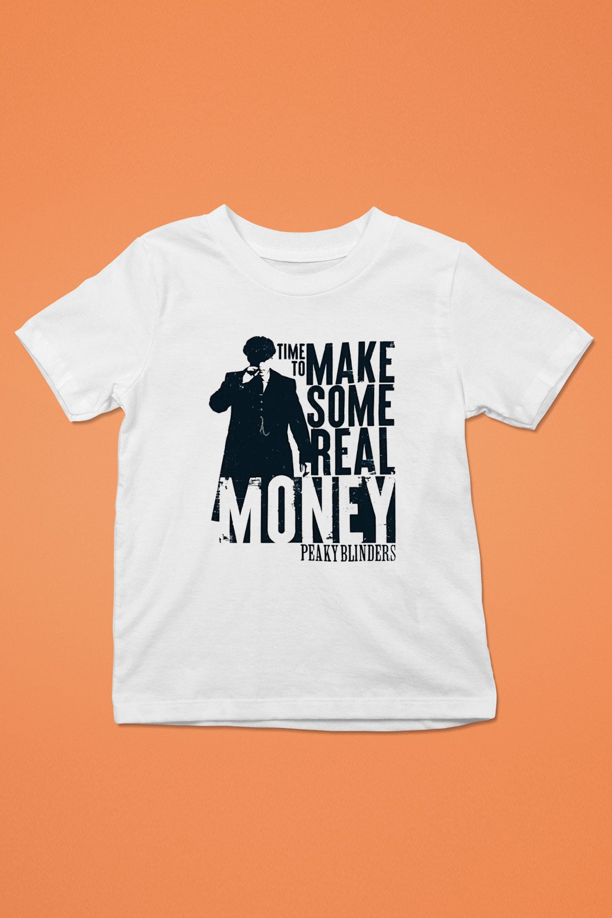 Peaky Blinders Baskılı Beyaz Unisex Beyaz Çocuk Tişört - Tshirt