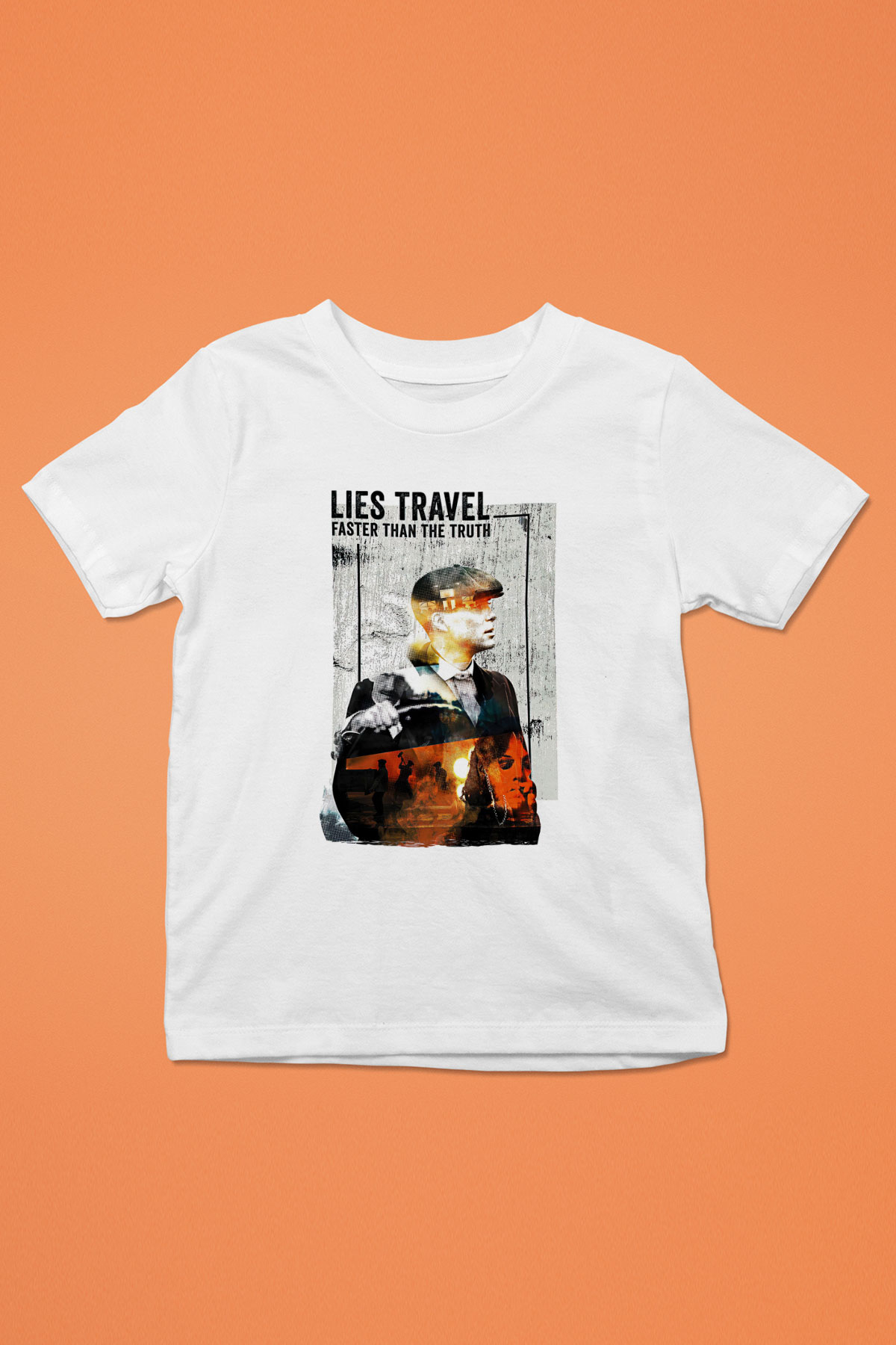 Peaky Blinders Baskılı Beyaz Unisex Beyaz Çocuk Tişört - Tshirt