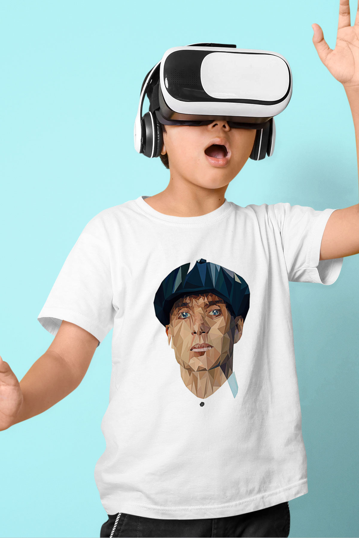 Peaky Blinders Baskılı Beyaz Unisex Beyaz Çocuk Tişört - Tshirt
