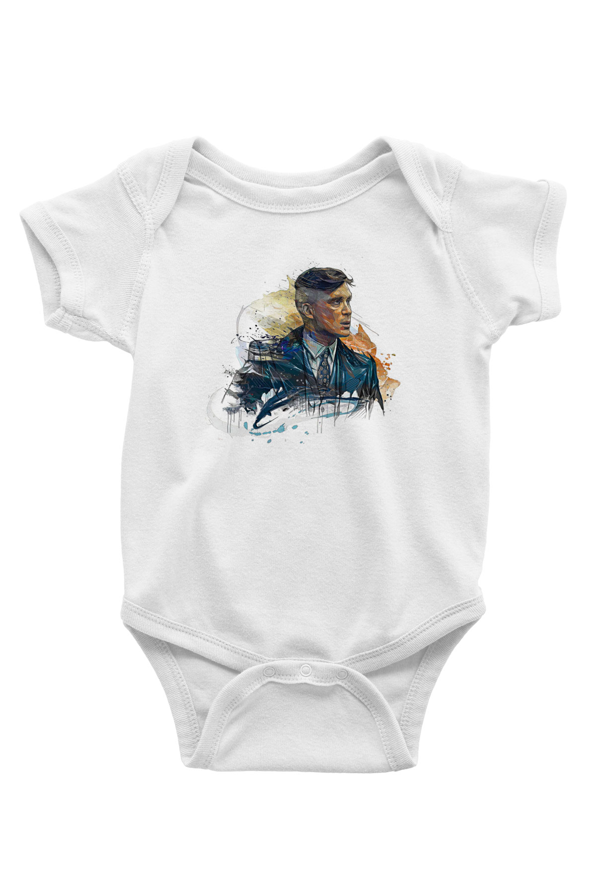 Peaky Blinders Baskılı Beyaz Unisex Bebek Body - Zıbın