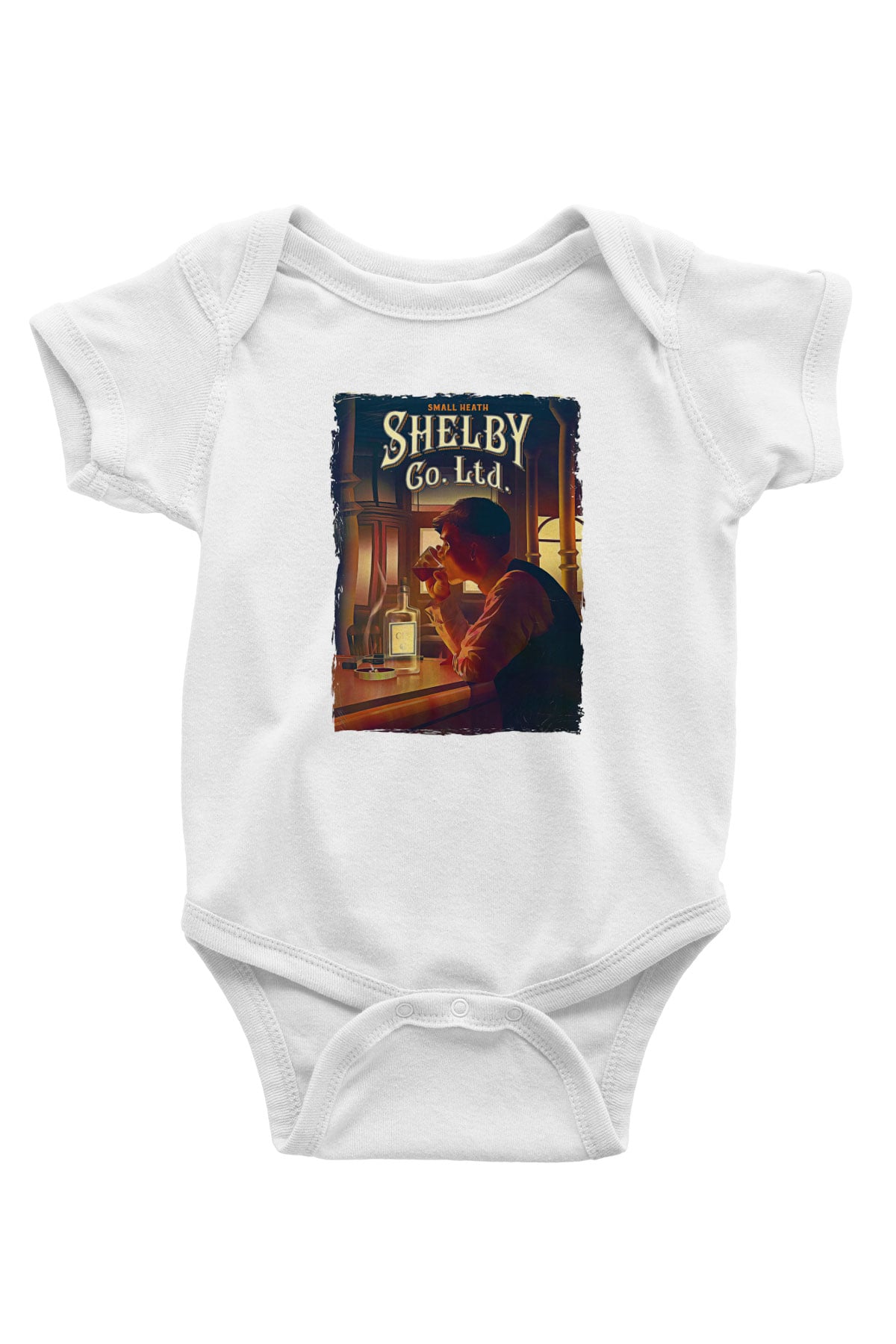 Peaky Blinders Baskılı Beyaz Unisex Bebek Body - Zıbın
