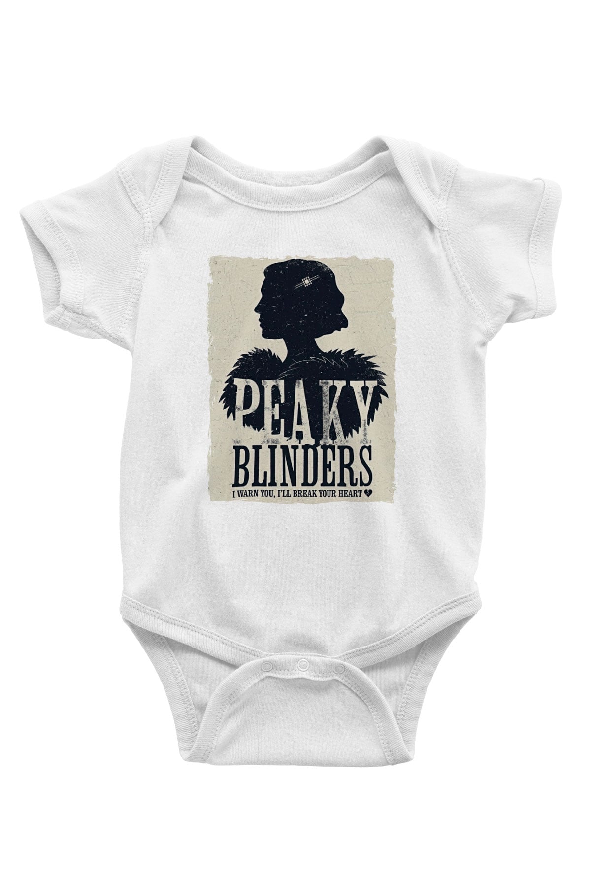 Peaky Blinders Baskılı Beyaz Unisex Bebek Body - Zıbın