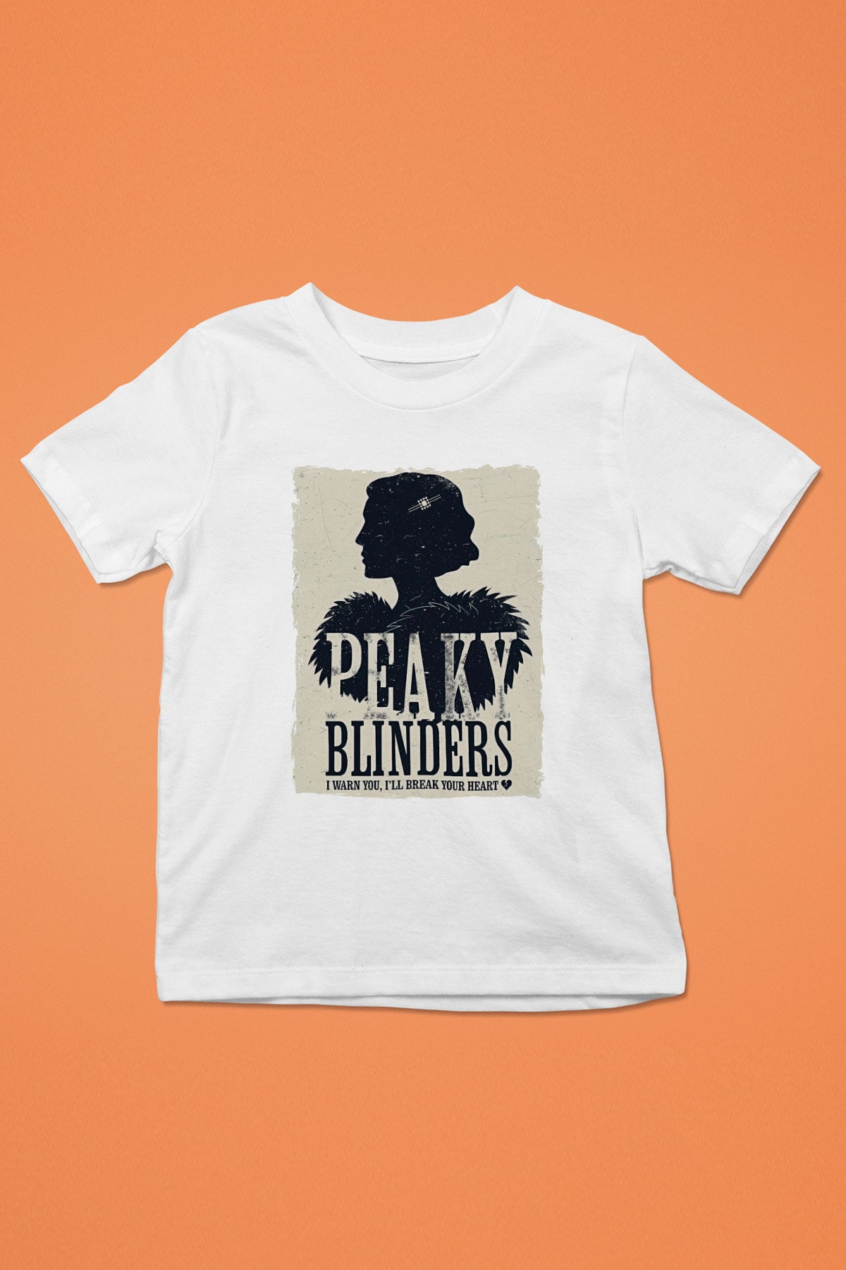 Peaky Blinders Baskılı Beyaz Unisex Beyaz Çocuk Tişört - Tshirt
