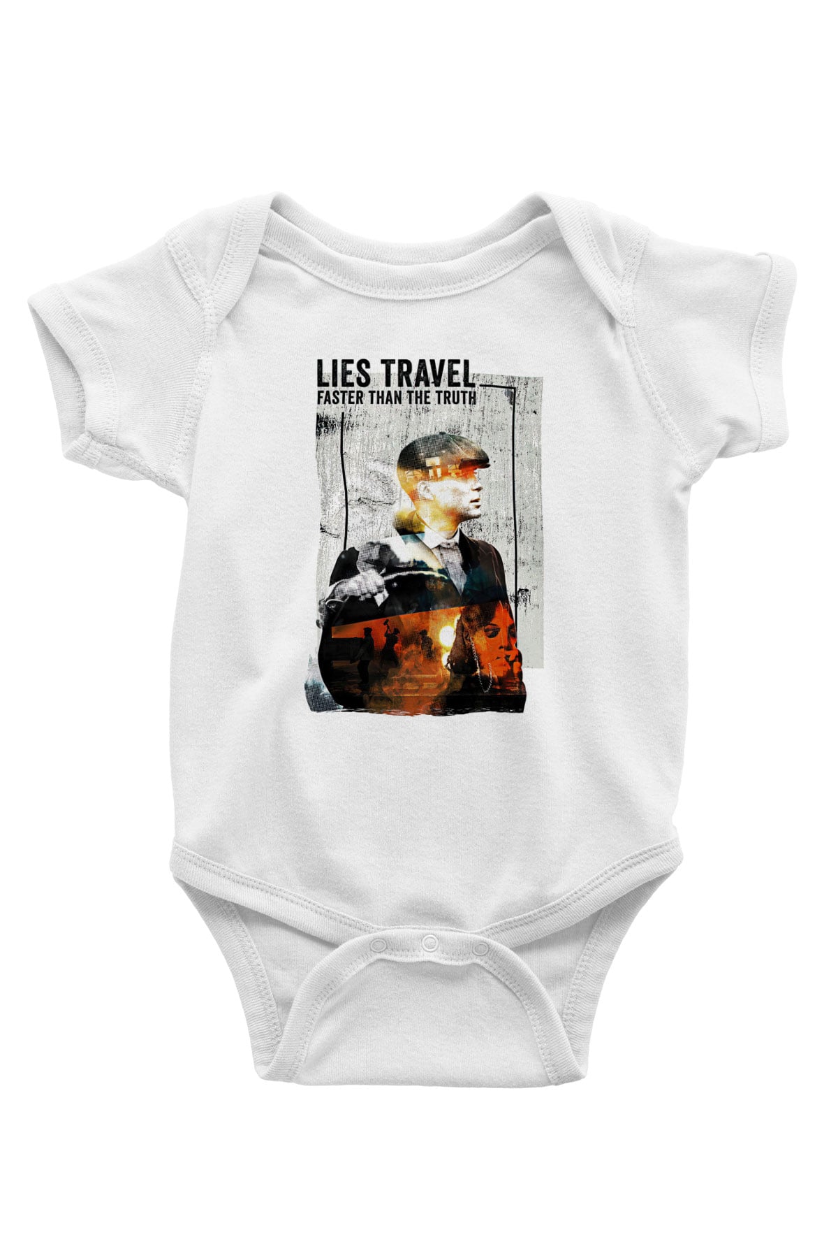 Peaky Blinders Baskılı Beyaz Unisex Bebek Body - Zıbın