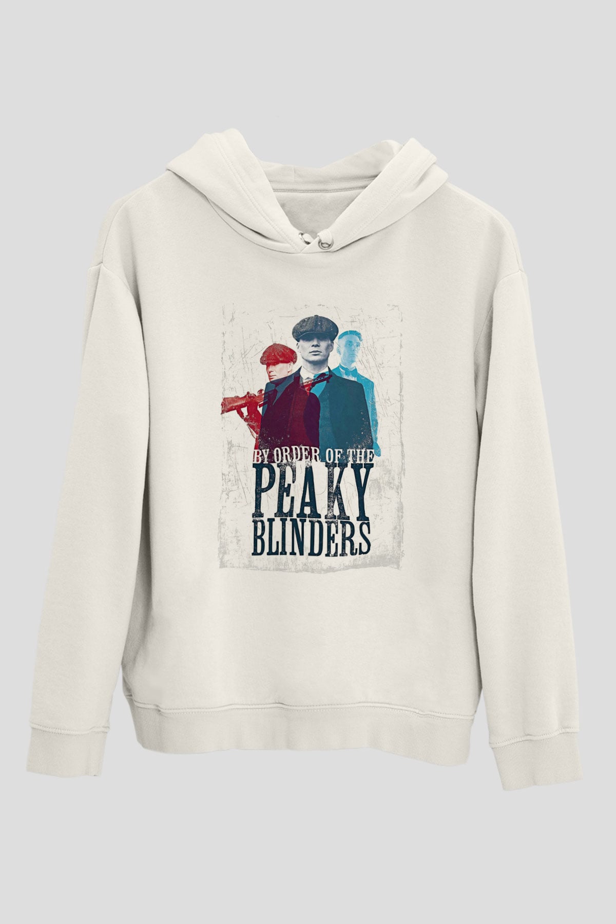 Peaky Blinders Baskılı Beyaz Unisex Hoodie