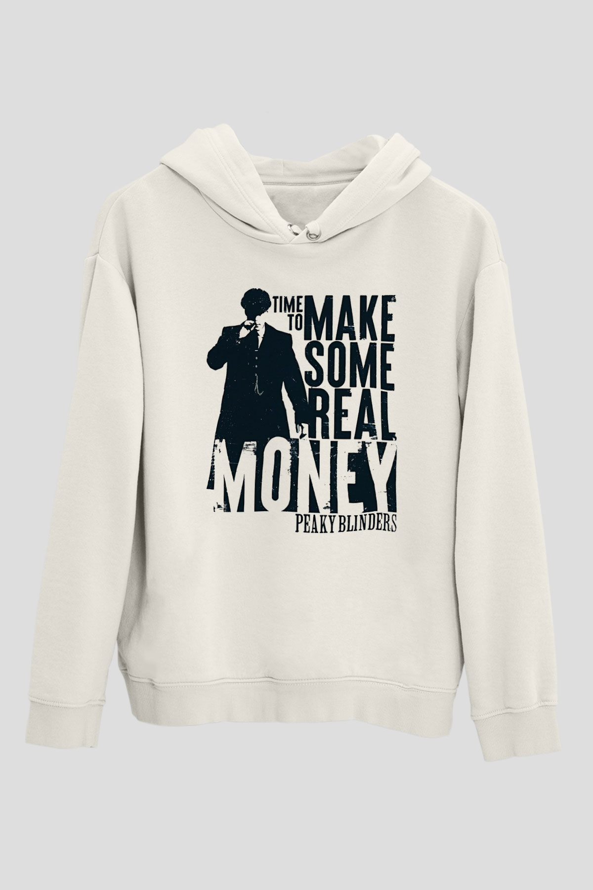 Peaky Blinders Baskılı Beyaz Unisex Hoodie