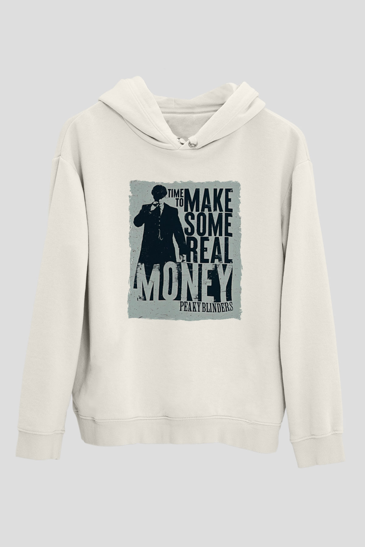 Peaky Blinders Baskılı Beyaz Unisex Hoodie