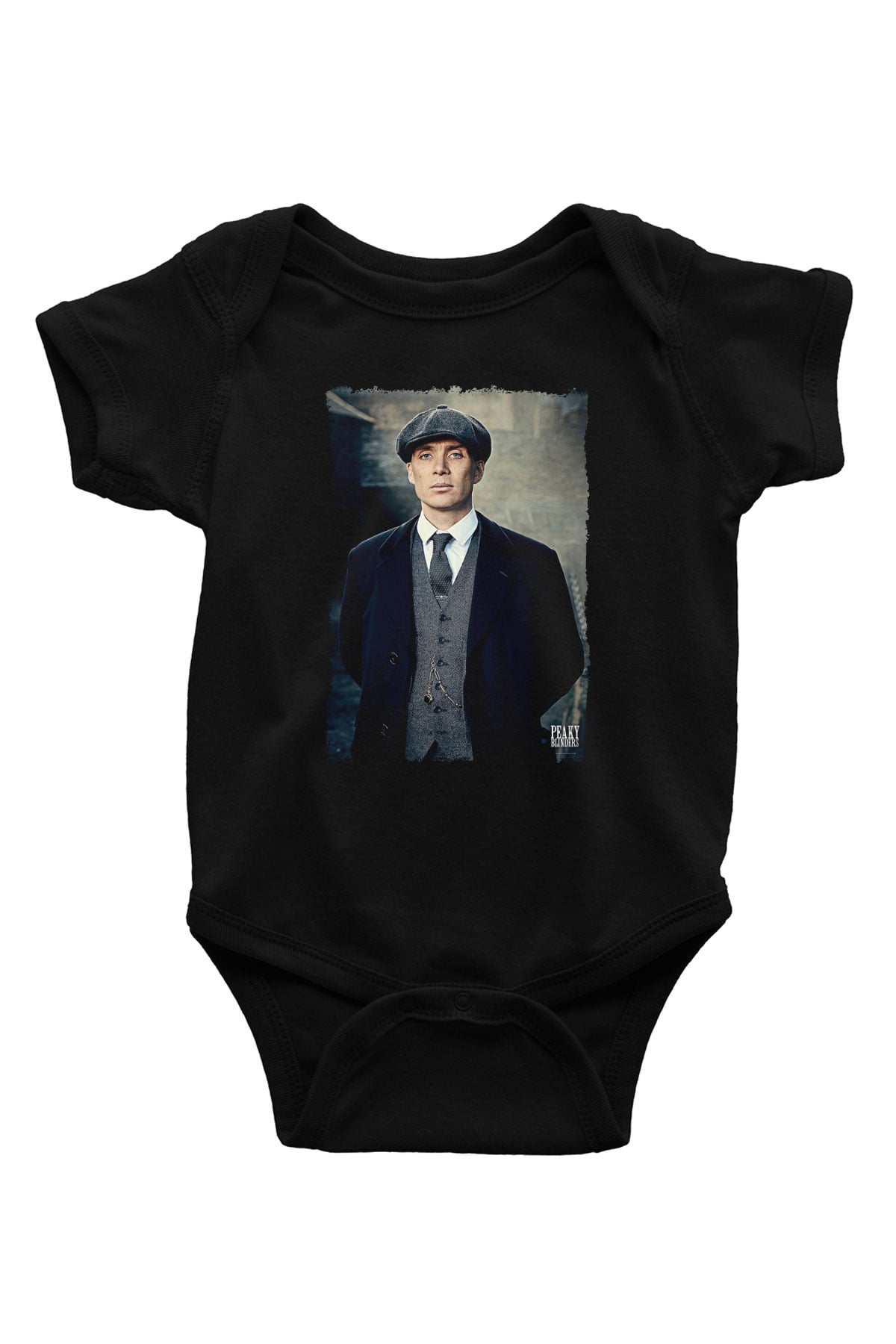 Peaky Blinders Baskılı Unisex Siyah Bebek Body - Zıbın