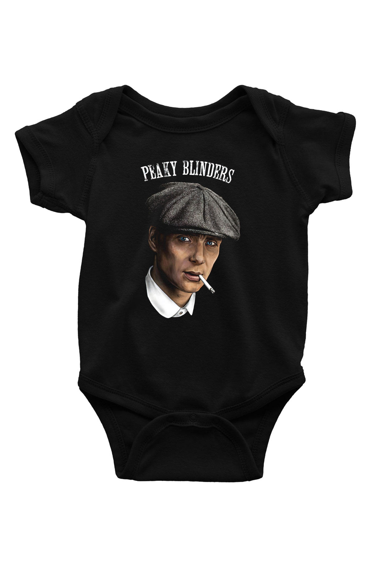 Peaky Blinders Baskılı Unisex Siyah Bebek Body - Zıbın