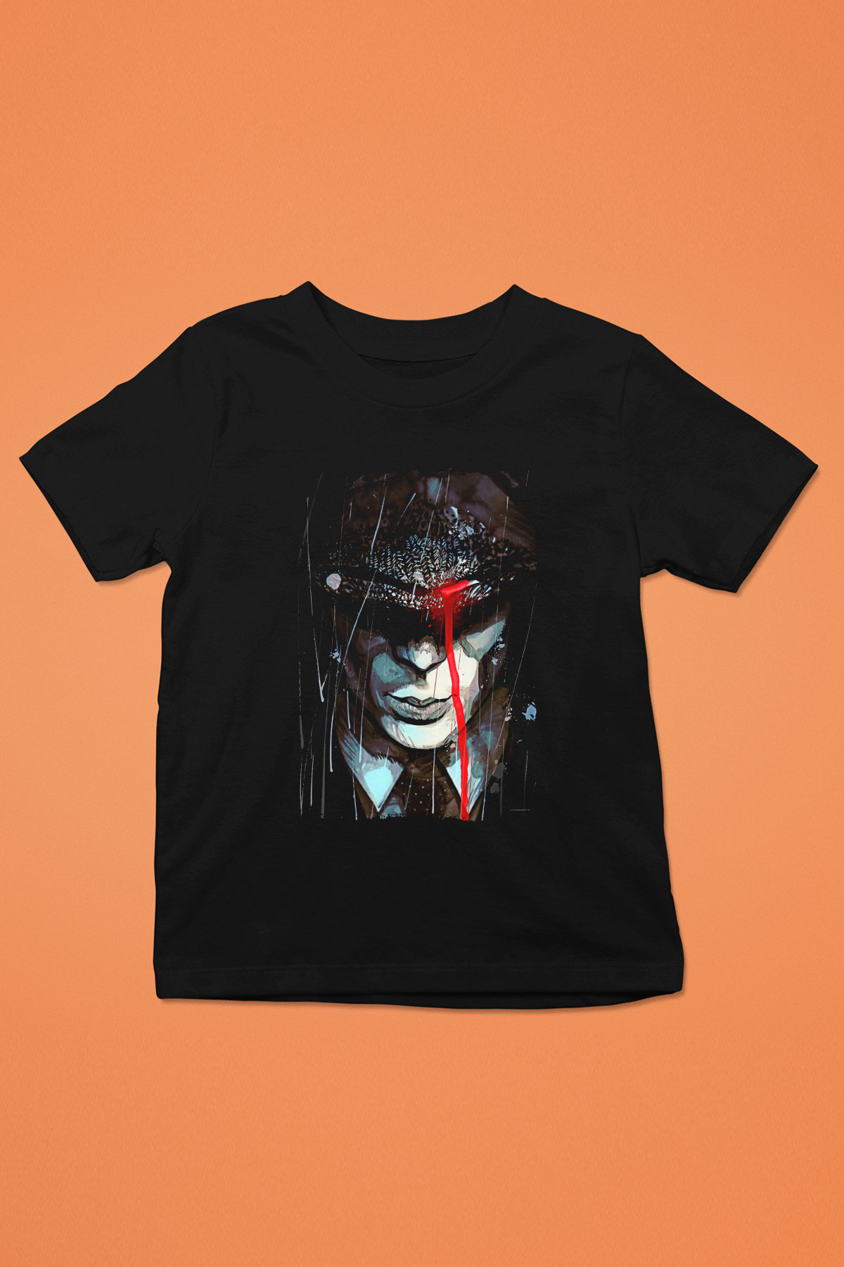 Peaky Blinders Baskılı Unisex Siyah Çocuk Tişört - Tshirt
