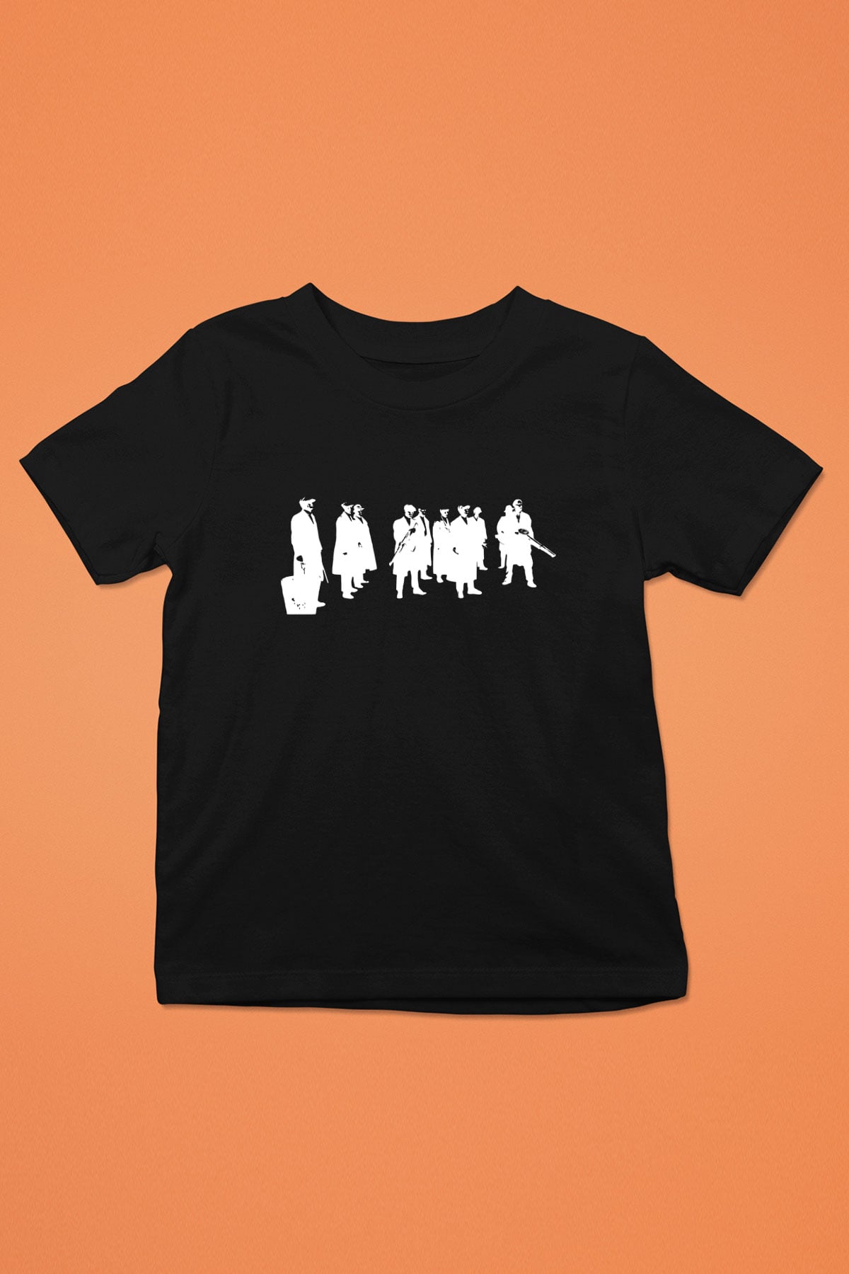 Peaky Blinders Baskılı Unisex Siyah Çocuk Tişört - Tshirt
