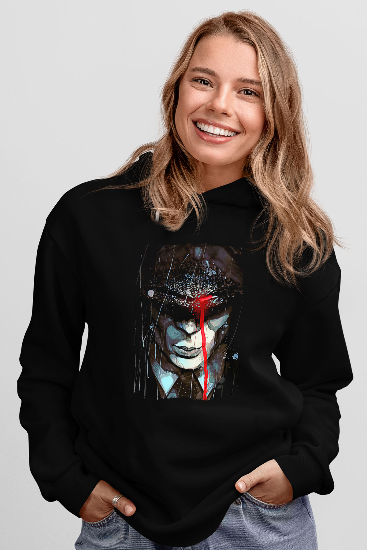 Peaky Blinders Baskılı Unisex Siyah Hoodie