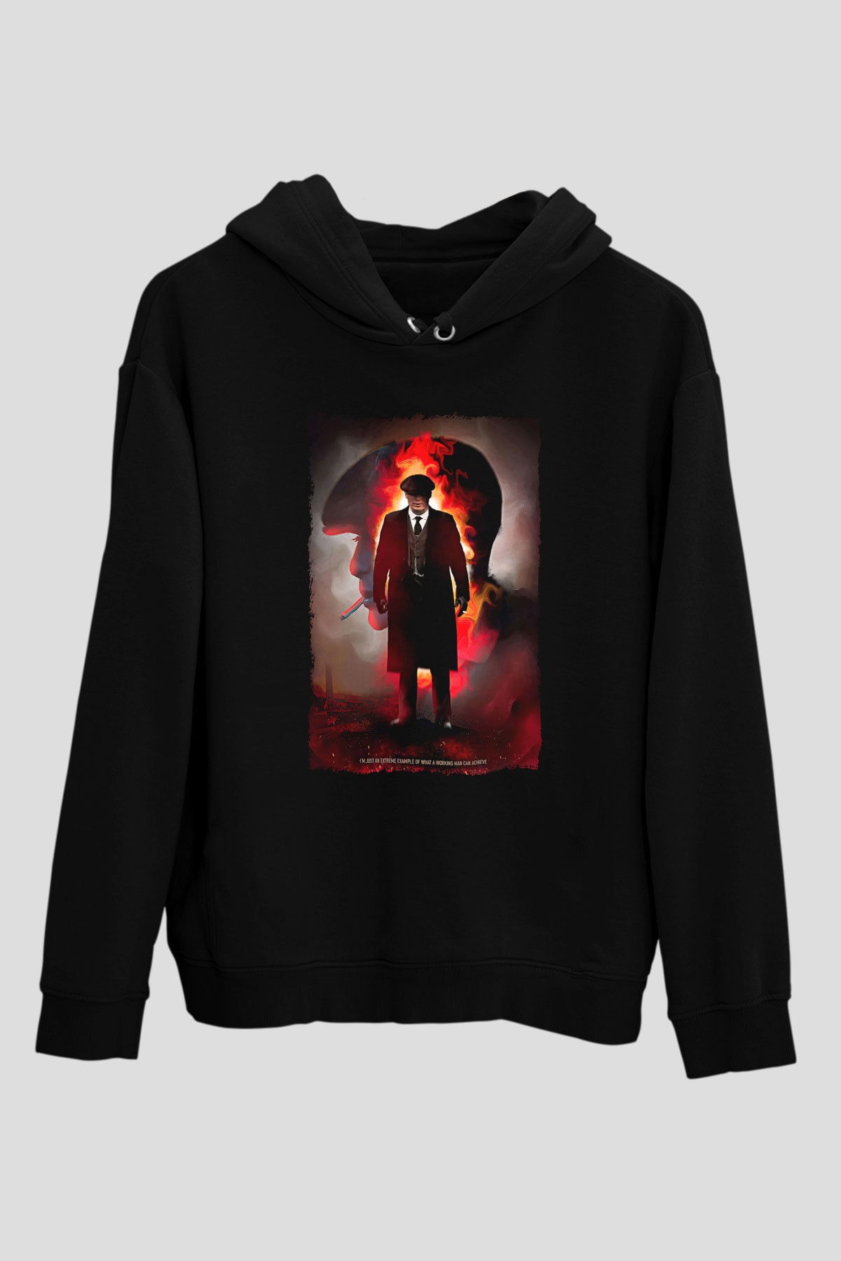 Peaky Blinders Baskılı Unisex Siyah Hoodie