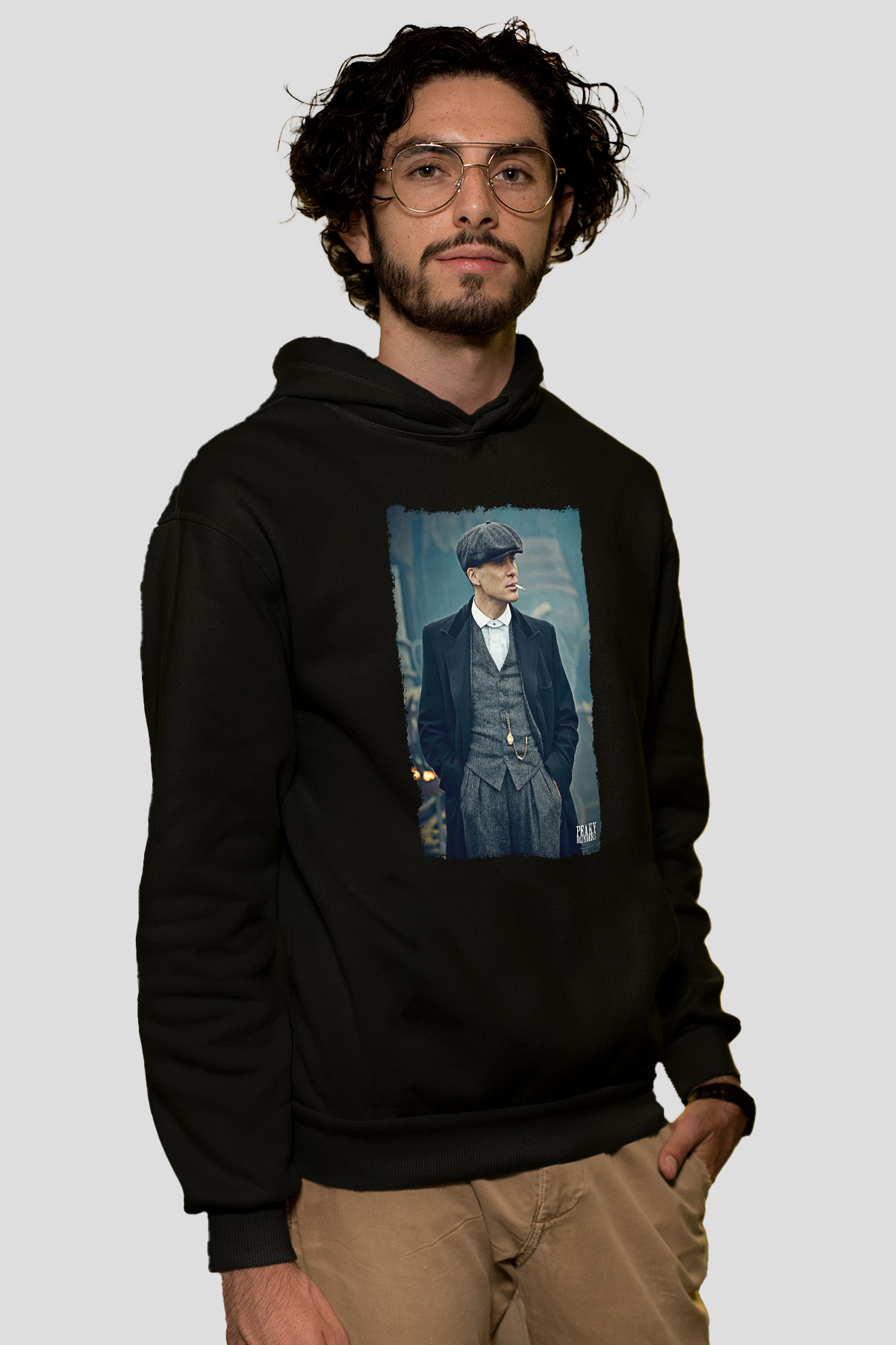 Peaky Blinders Baskılı Unisex Siyah Hoodie