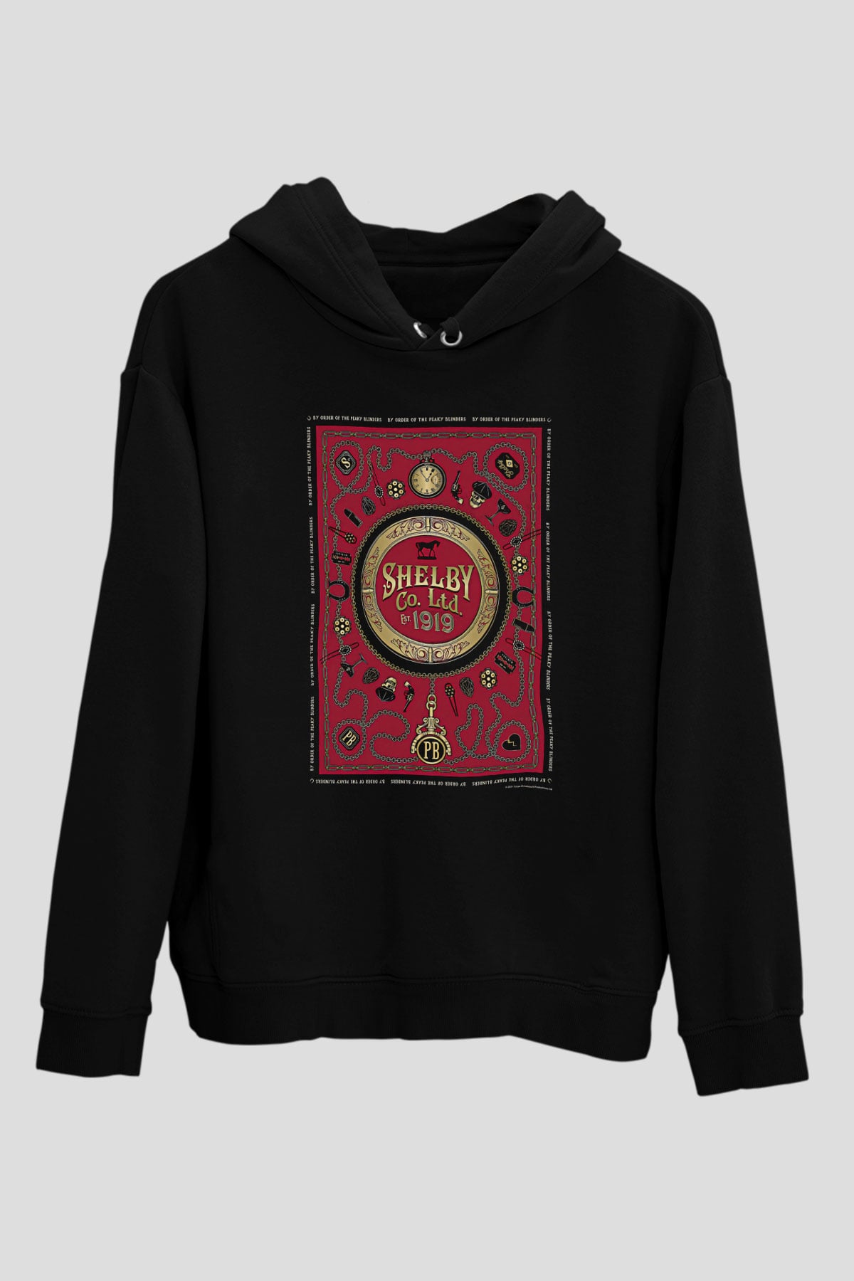 Peaky Blinders Baskılı Unisex Siyah Hoodie