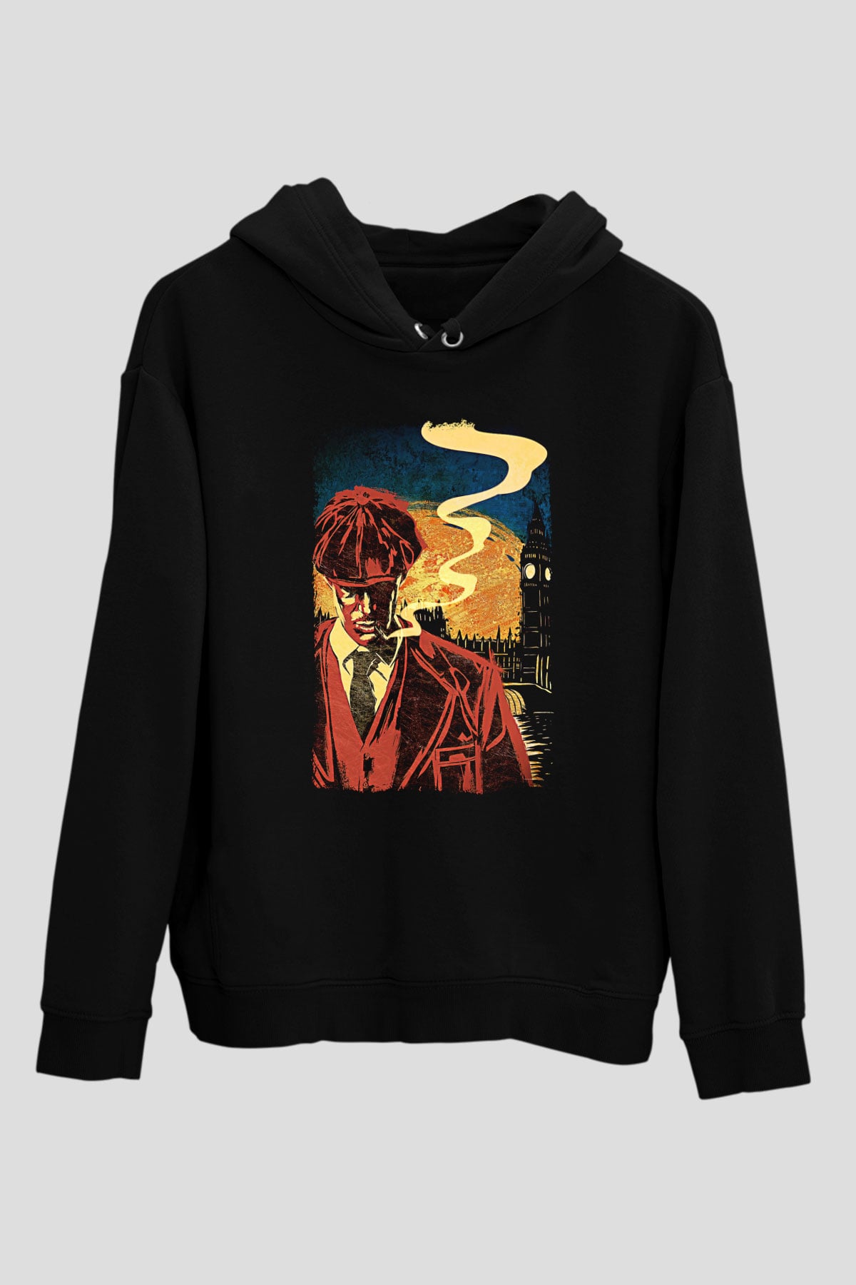 Peaky Blinders Baskılı Unisex Siyah Hoodie