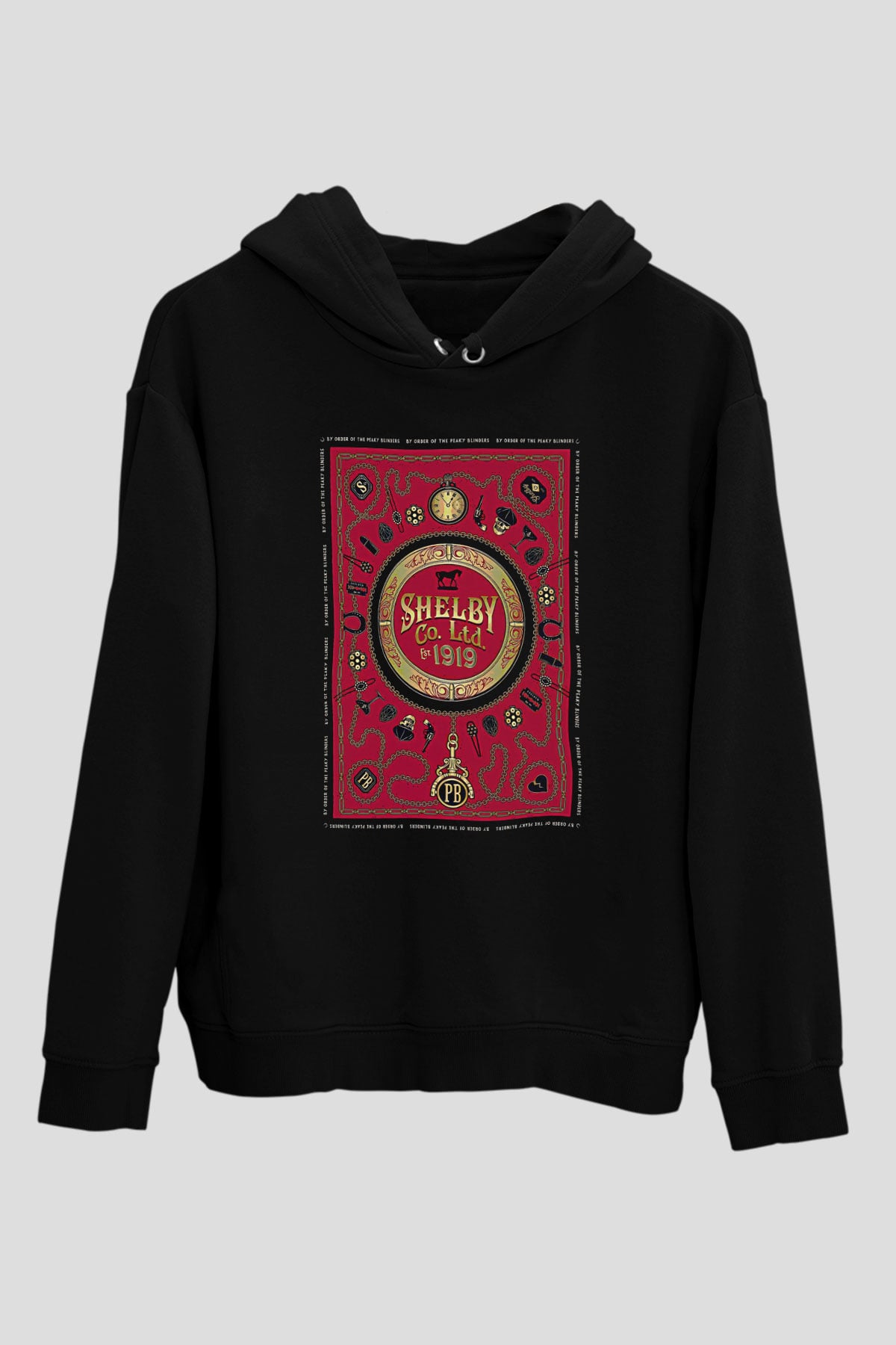 Peaky Blinders Baskılı Unisex Siyah Hoodie