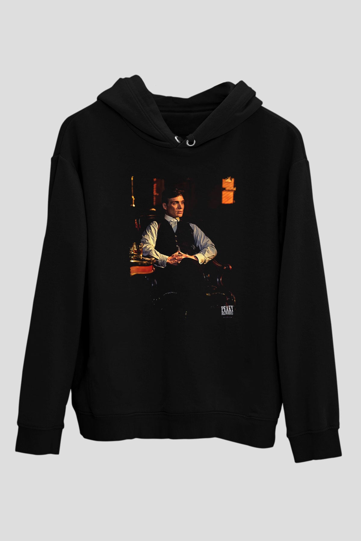 Peaky Blinders Baskılı Unisex Siyah Hoodie