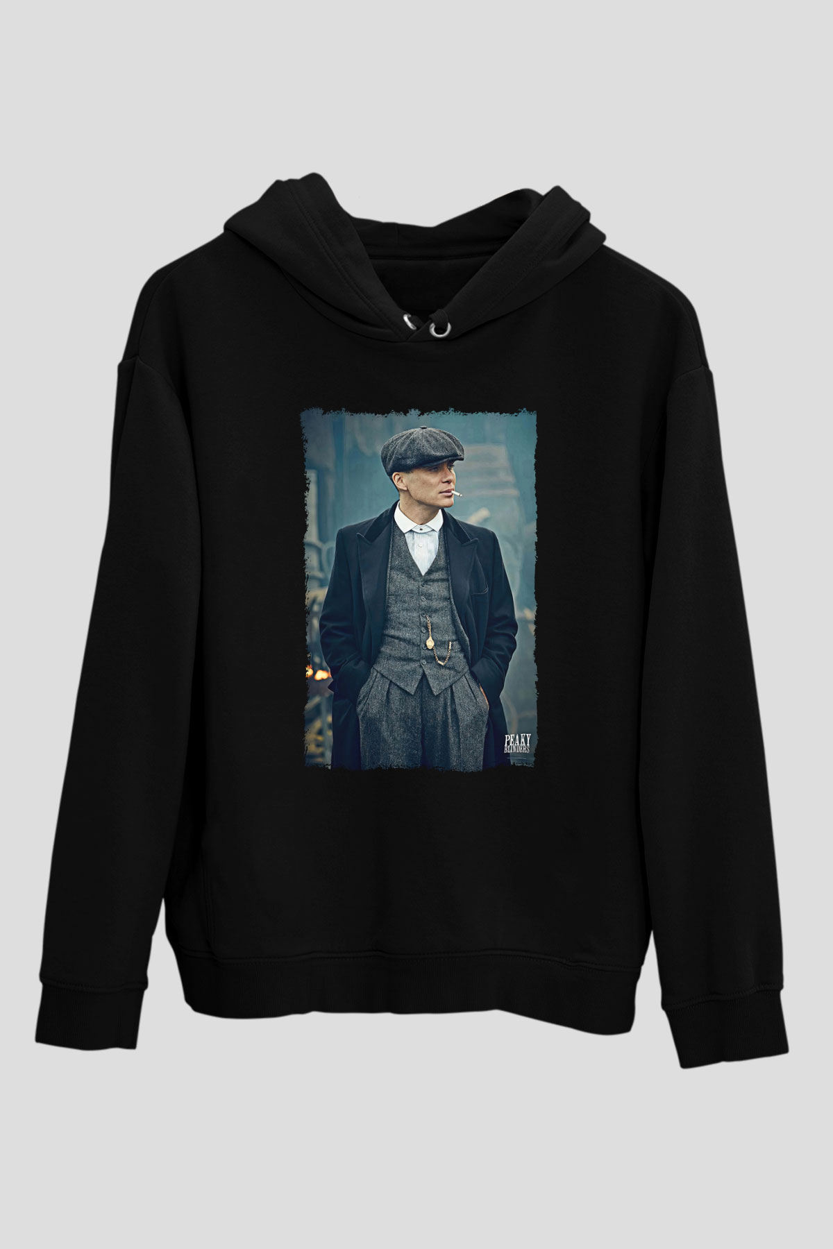 Peaky Blinders Baskılı Unisex Siyah Hoodie