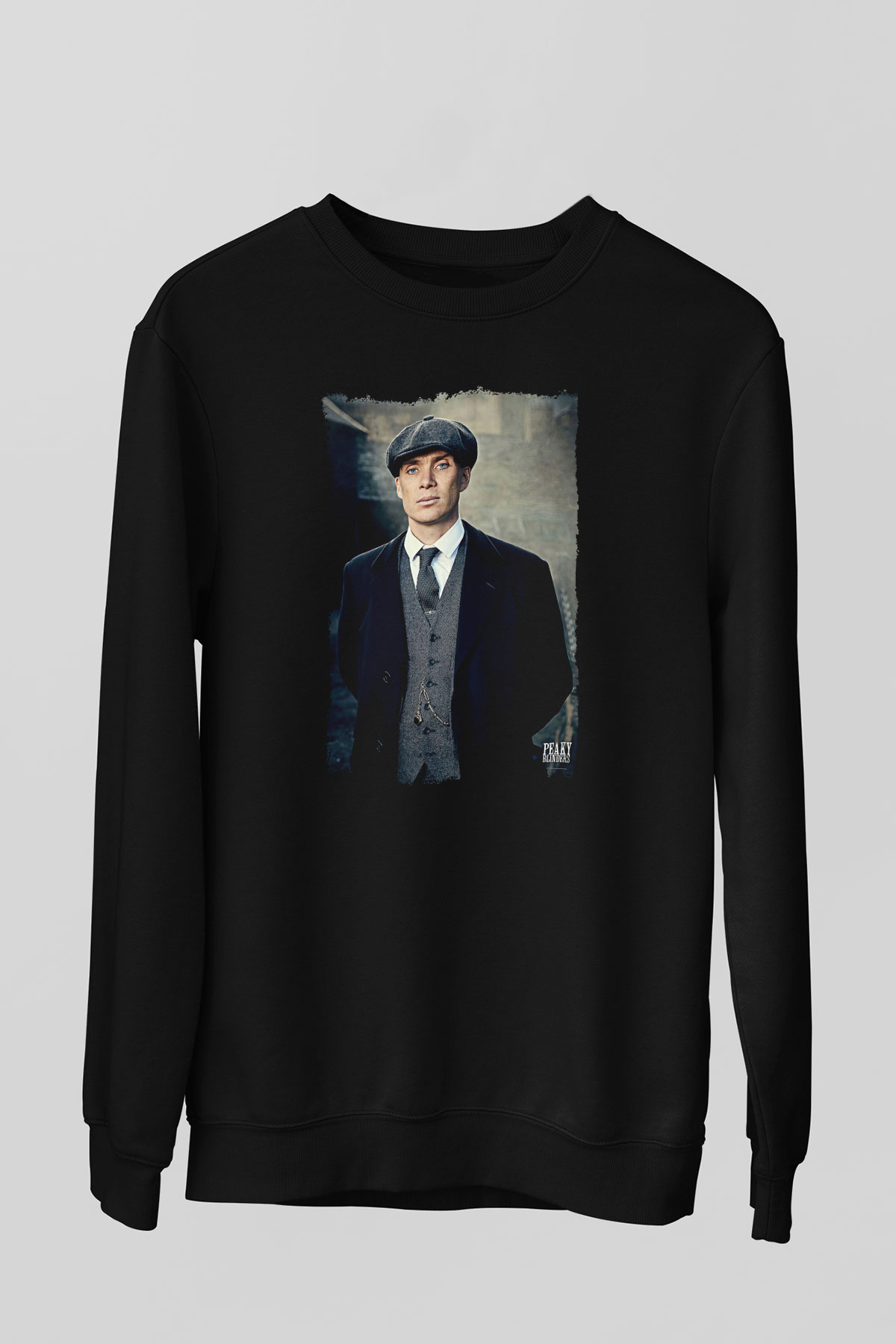 Peaky Blinders Baskılı Unisex Siyah Sweatshirt