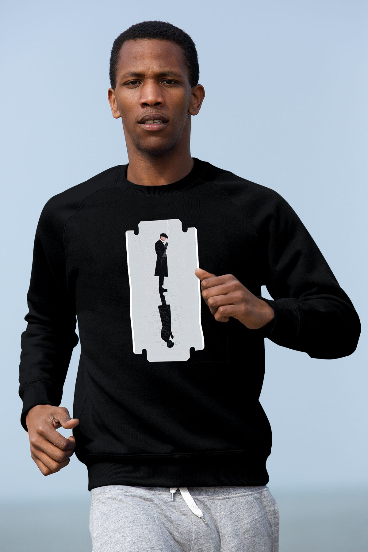 Peaky Blinders Baskılı Unisex Siyah Sweatshirt