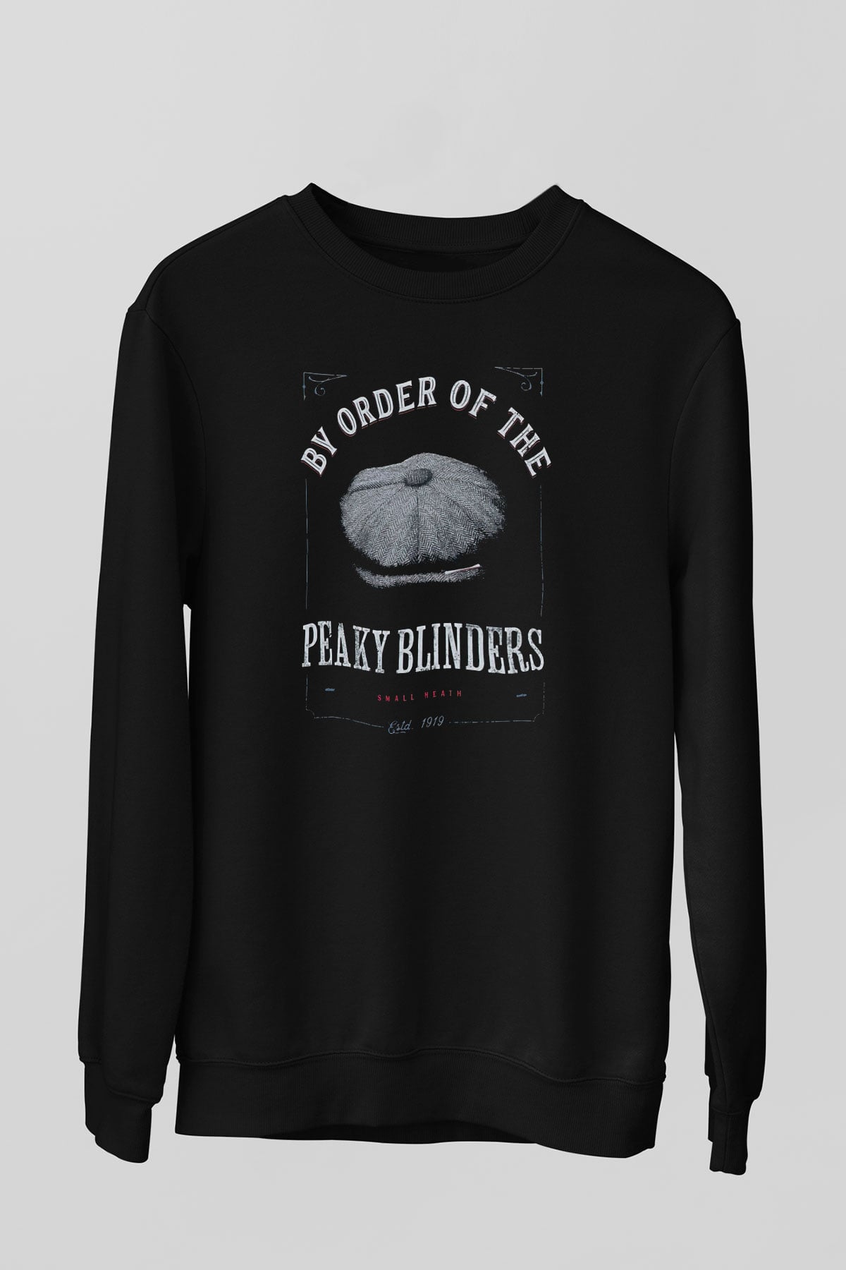 Peaky Blinders Baskılı Unisex Siyah Sweatshirt