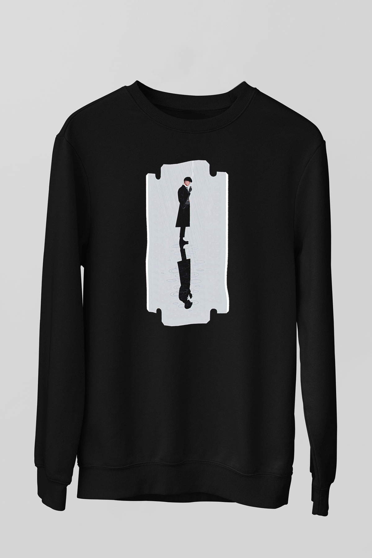 Peaky Blinders Baskılı Unisex Siyah Sweatshirt