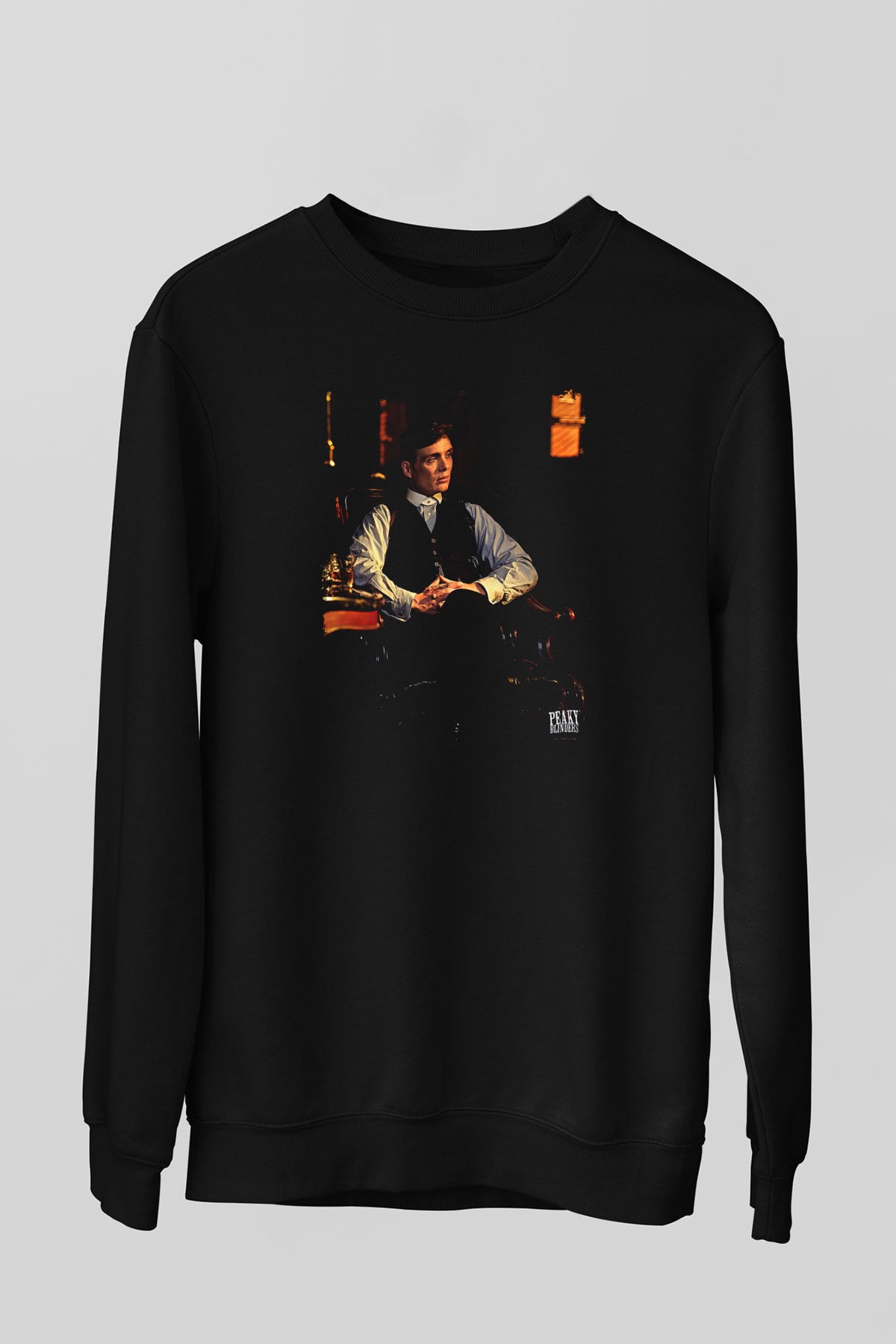Peaky Blinders Baskılı Unisex Siyah Sweatshirt