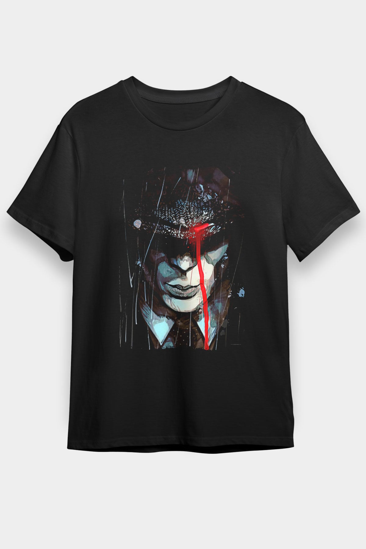 Peaky Blinders Baskılı Unisex Siyah Tişört - Tshirt
