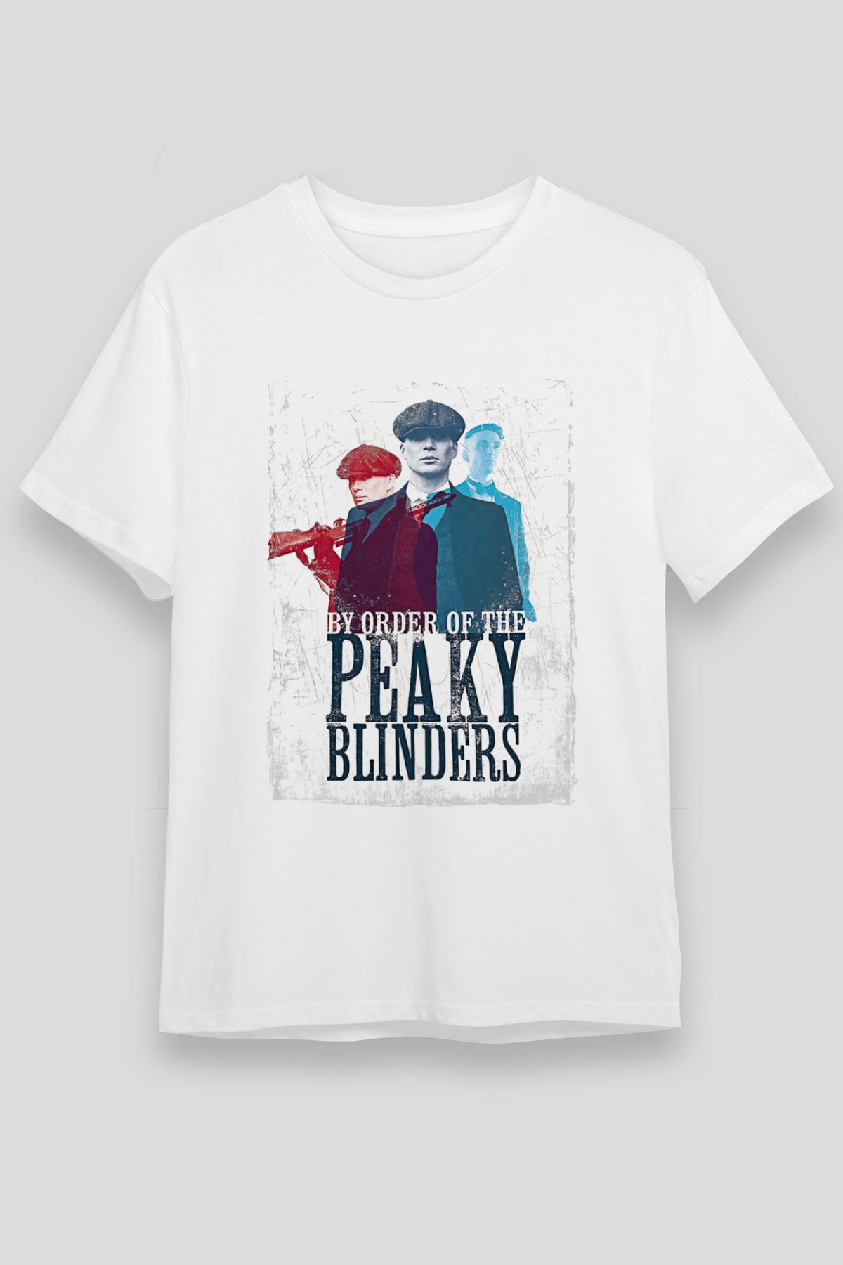 Peaky Blinders Unisex Baskılı Beyaz Tişört - Tshirt