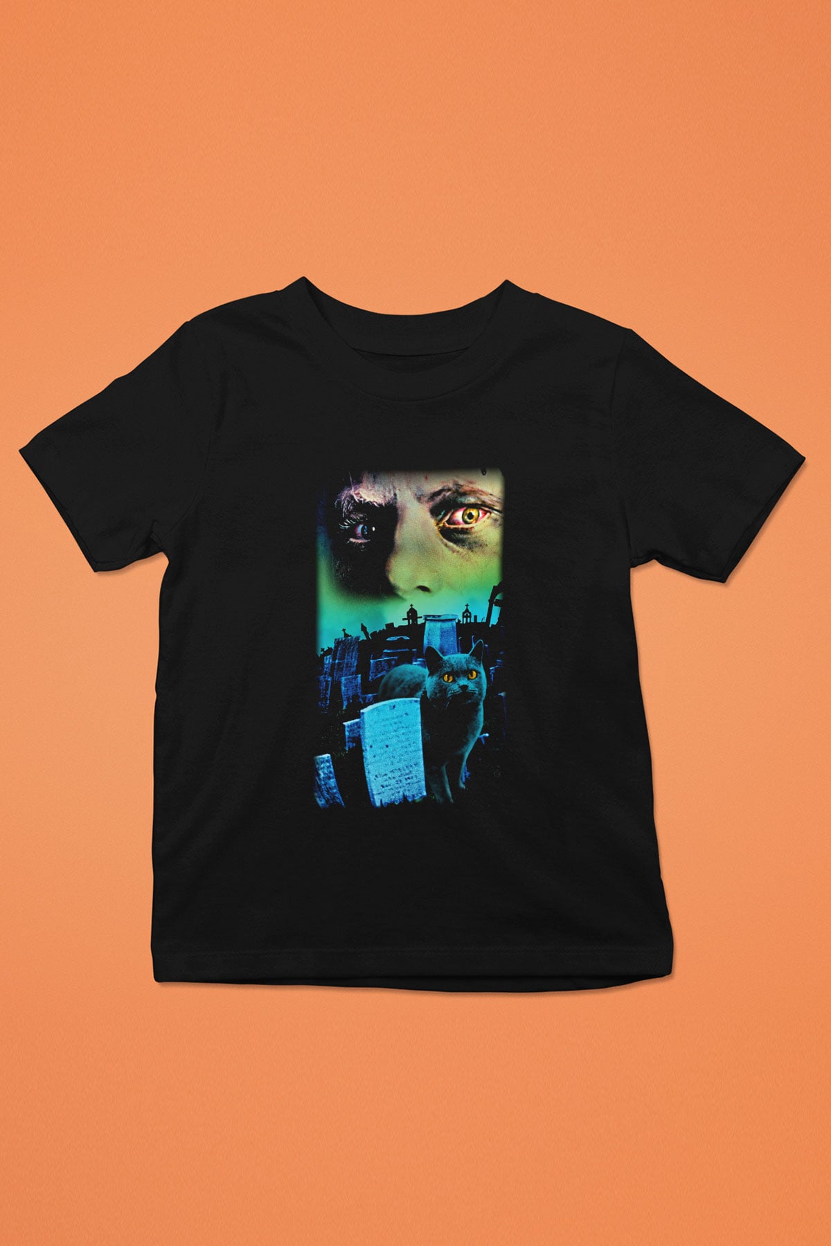 Pet Sematary Baskılı Siyah Unisex Çocuk Tişört
