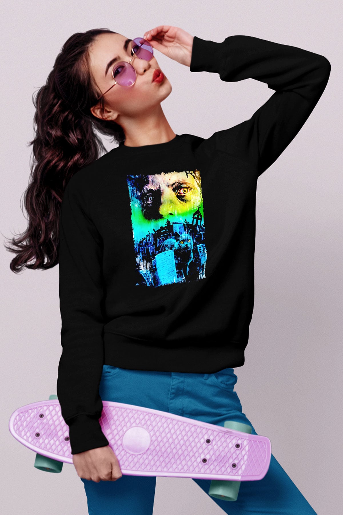 Pet Sematary Siyah Unisex  Sweatshirt