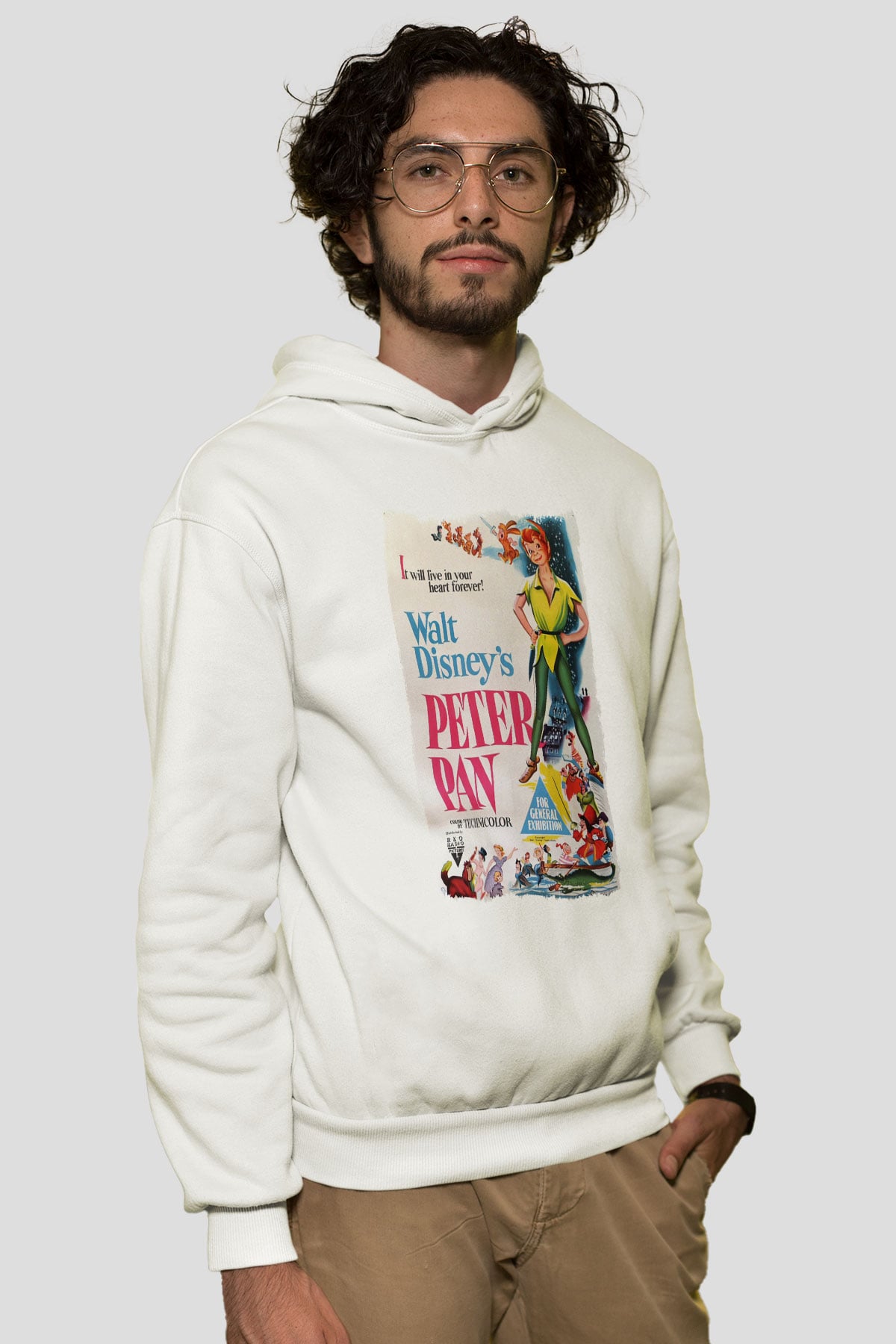 Peter Pan Beyaz Unisex Hoodie