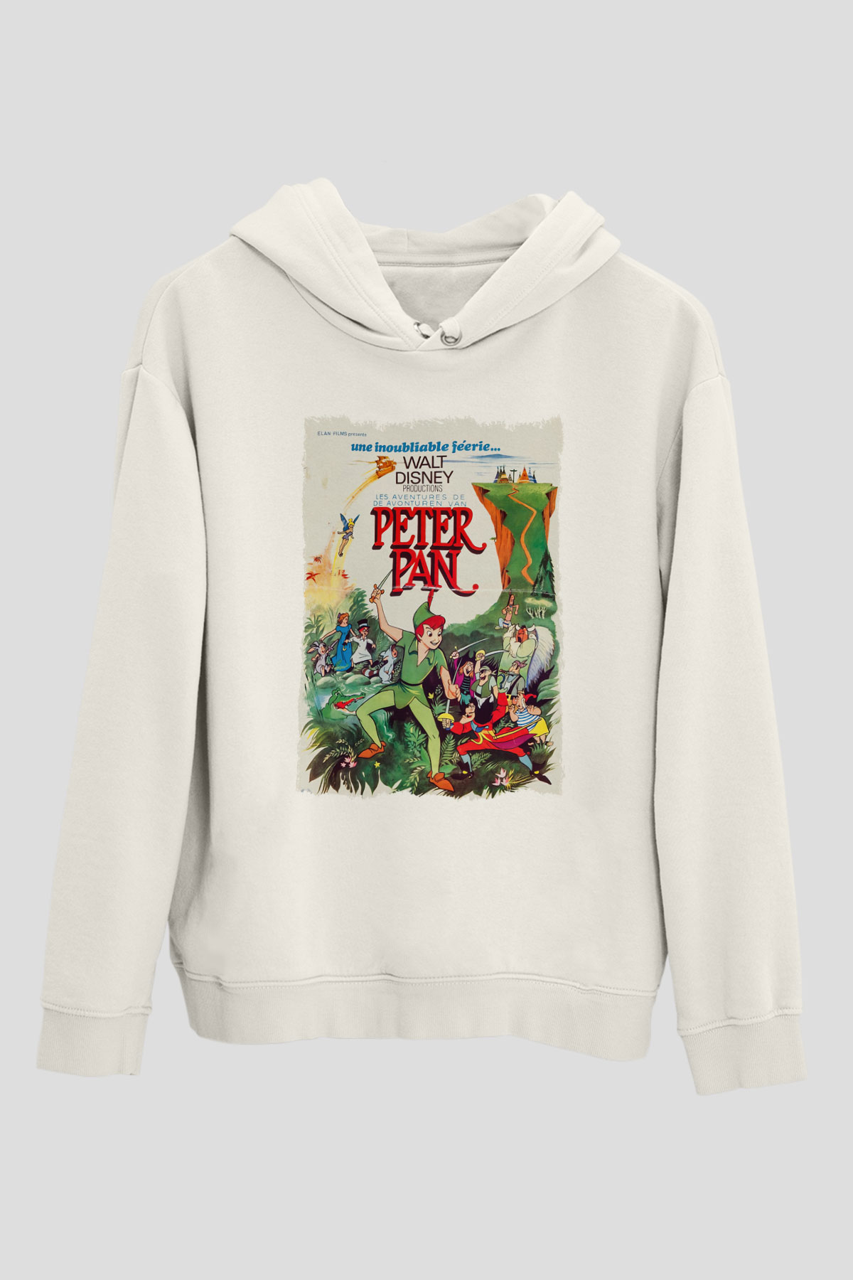 Peter Pan Beyaz Unisex Hoodie