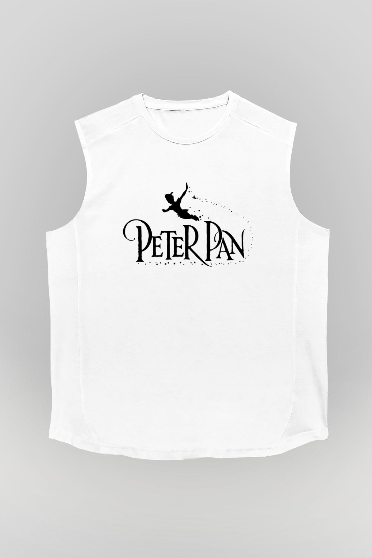 Peter Pan Beyaz Unisex Kolsuz Tişört