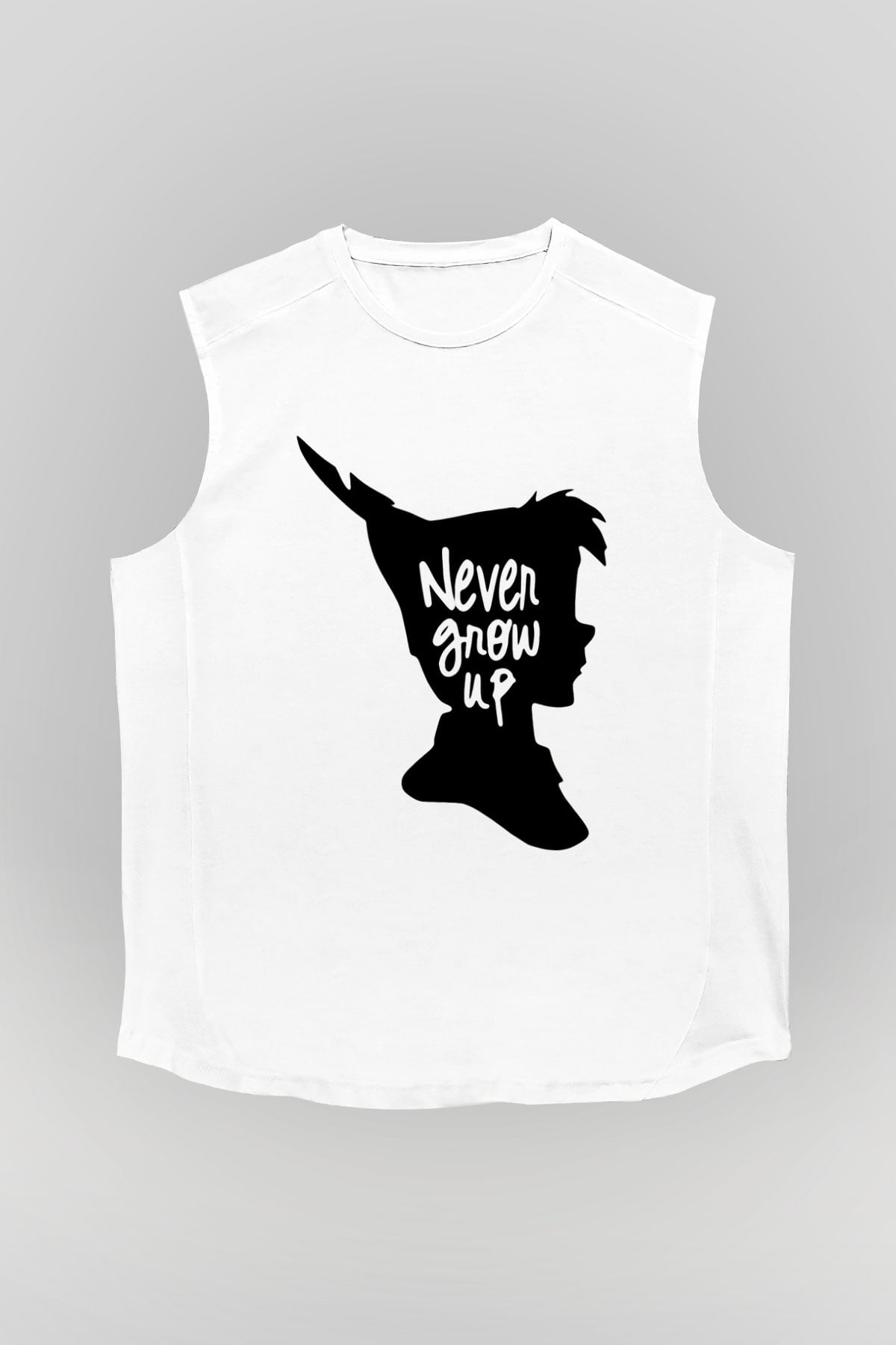 Peter Pan Beyaz Unisex Kolsuz Tişört