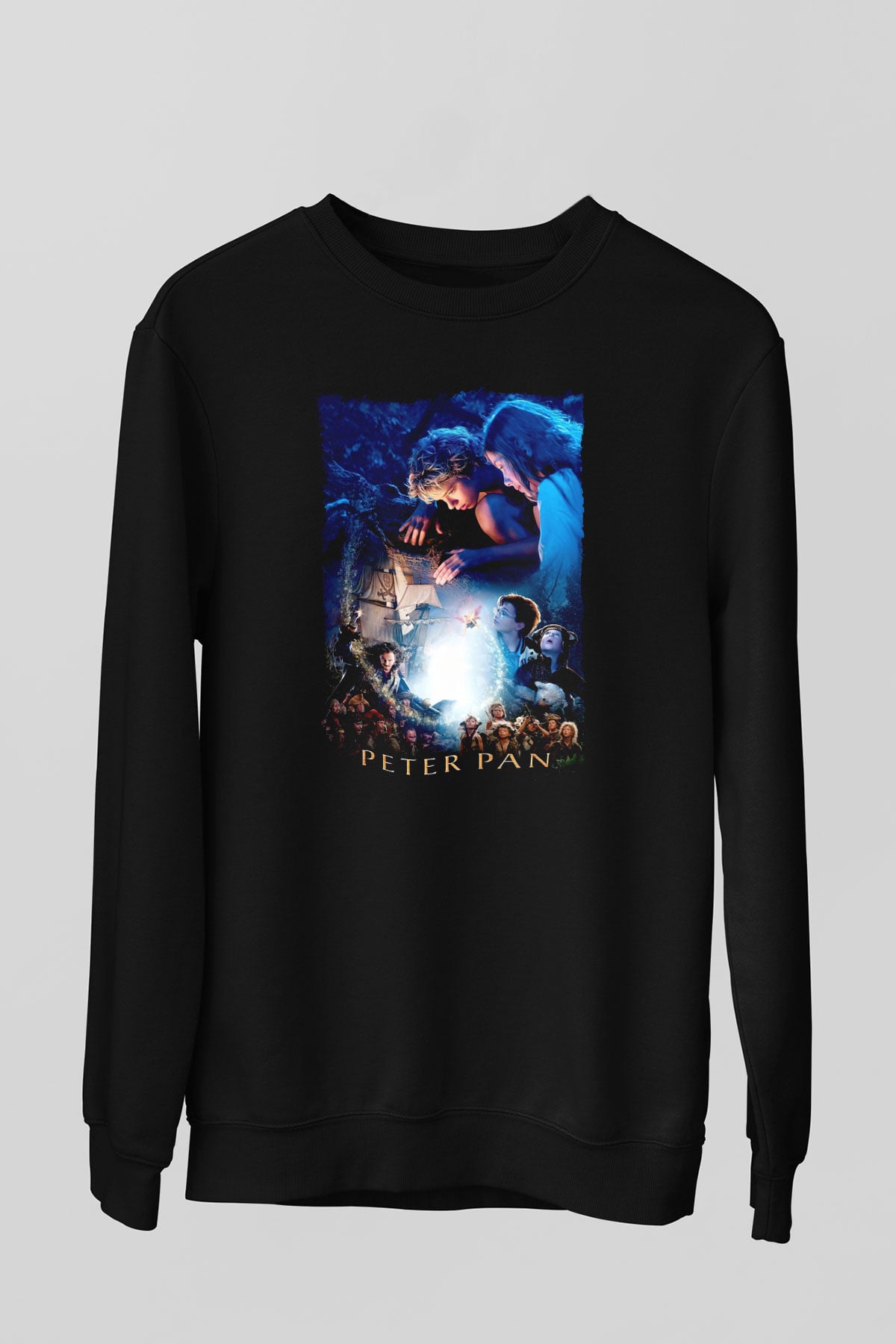 Peter Pan Siyah Unisex Sweatshirt