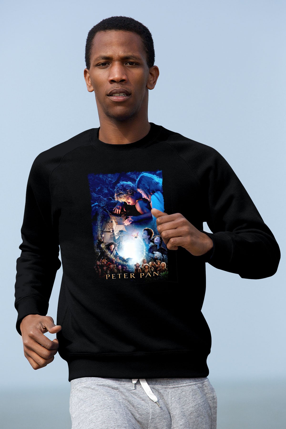Peter Pan Siyah Unisex Sweatshirt