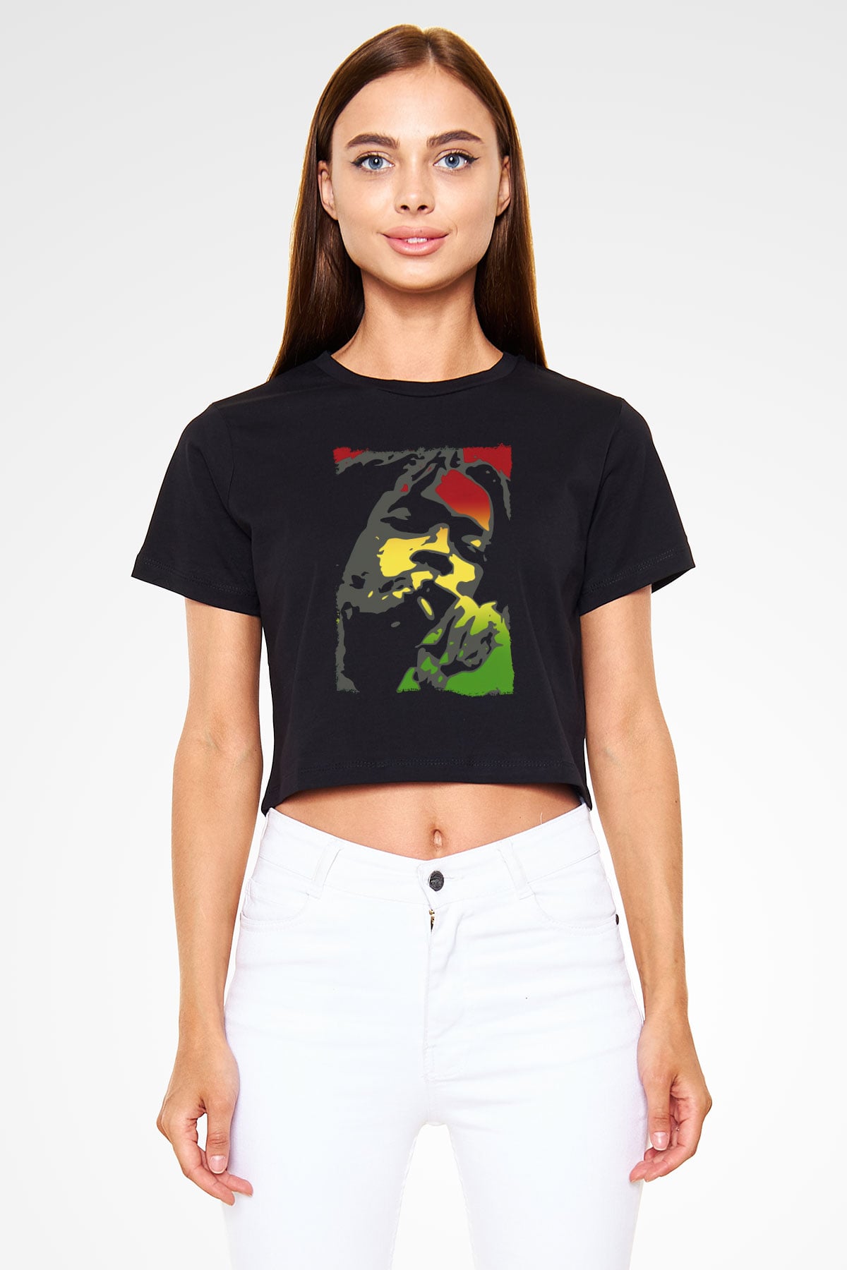 Peter Tosh Siyah  Crop Top Tişört