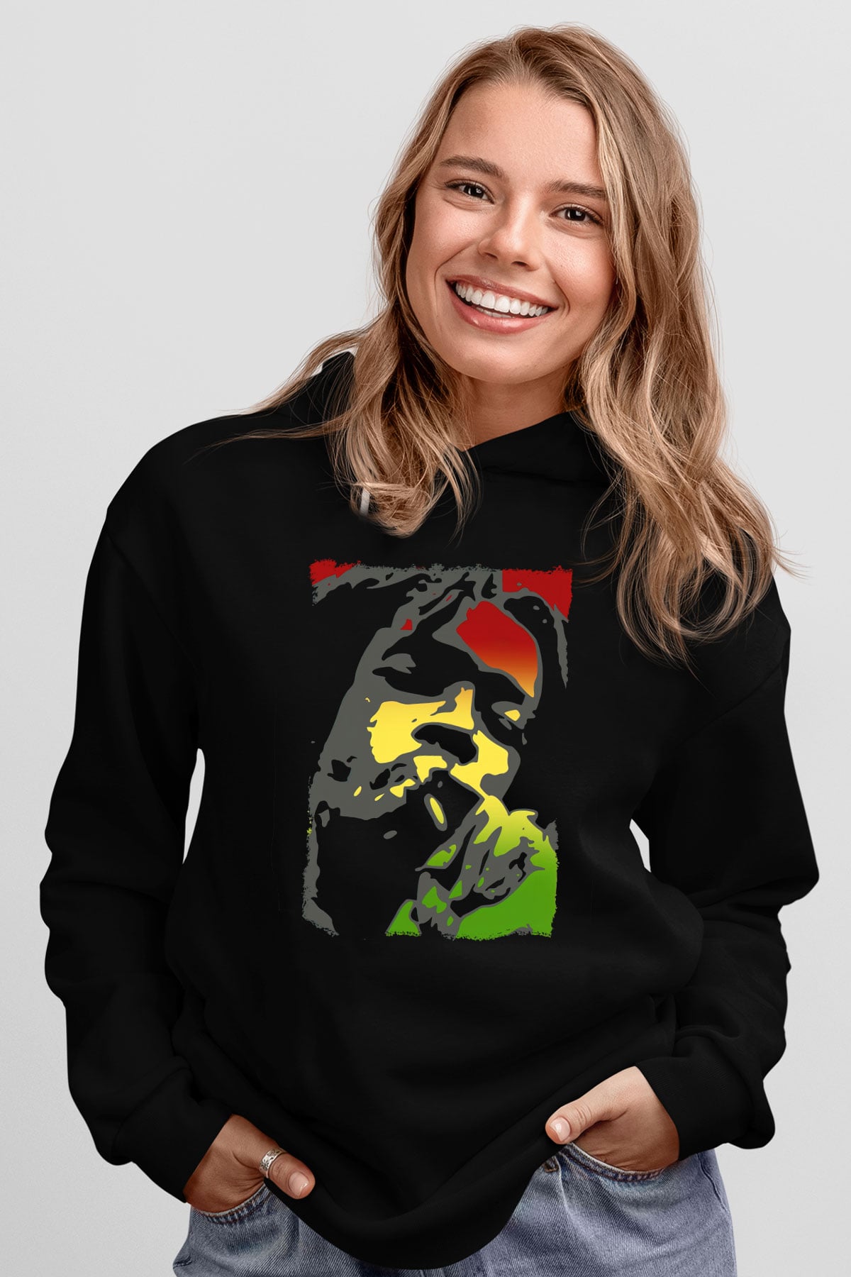 Peter Tosh Siyah Unisex Kapüşonlu Sweatshirt