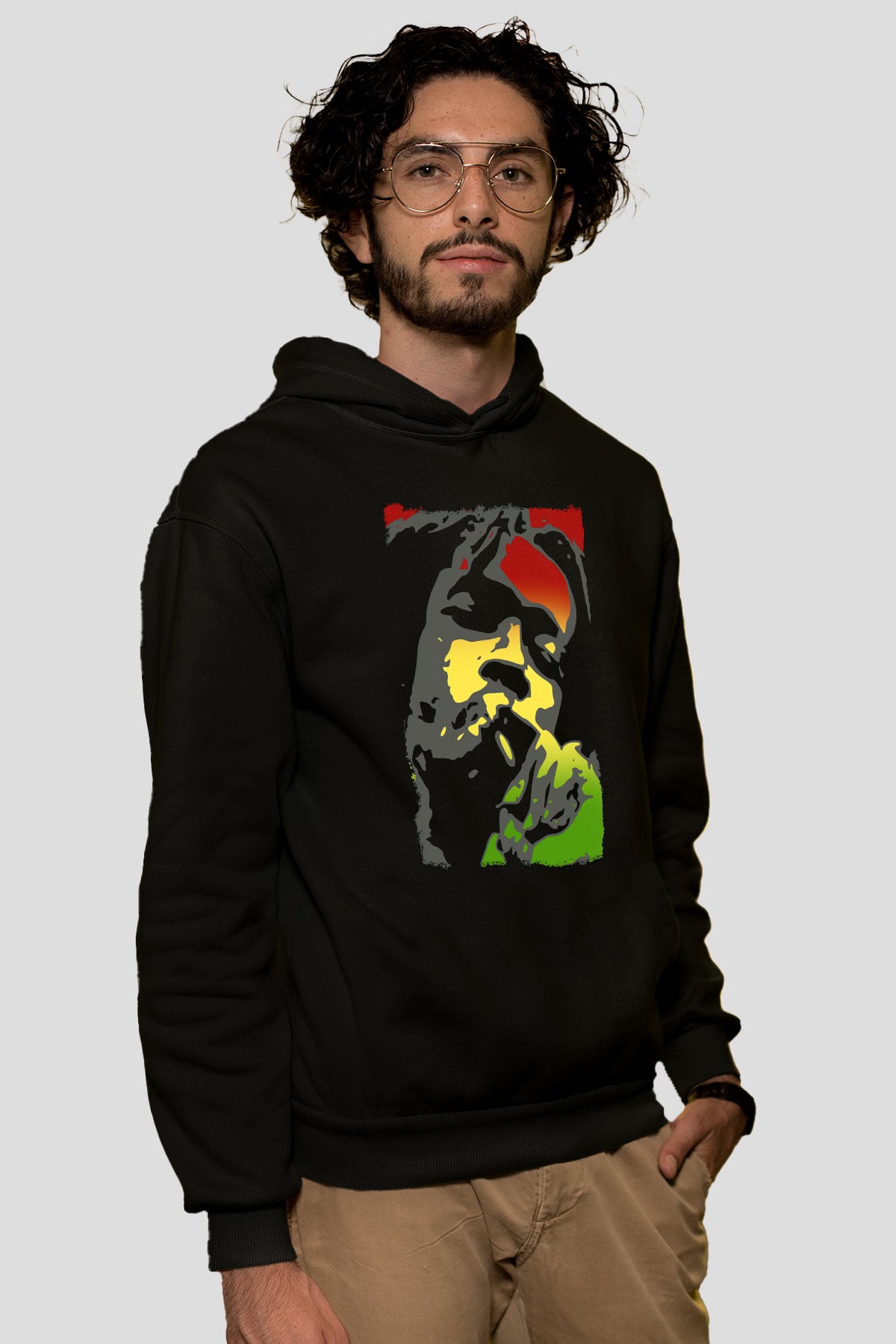 Peter Tosh Siyah Unisex Kapüşonlu Sweatshirt