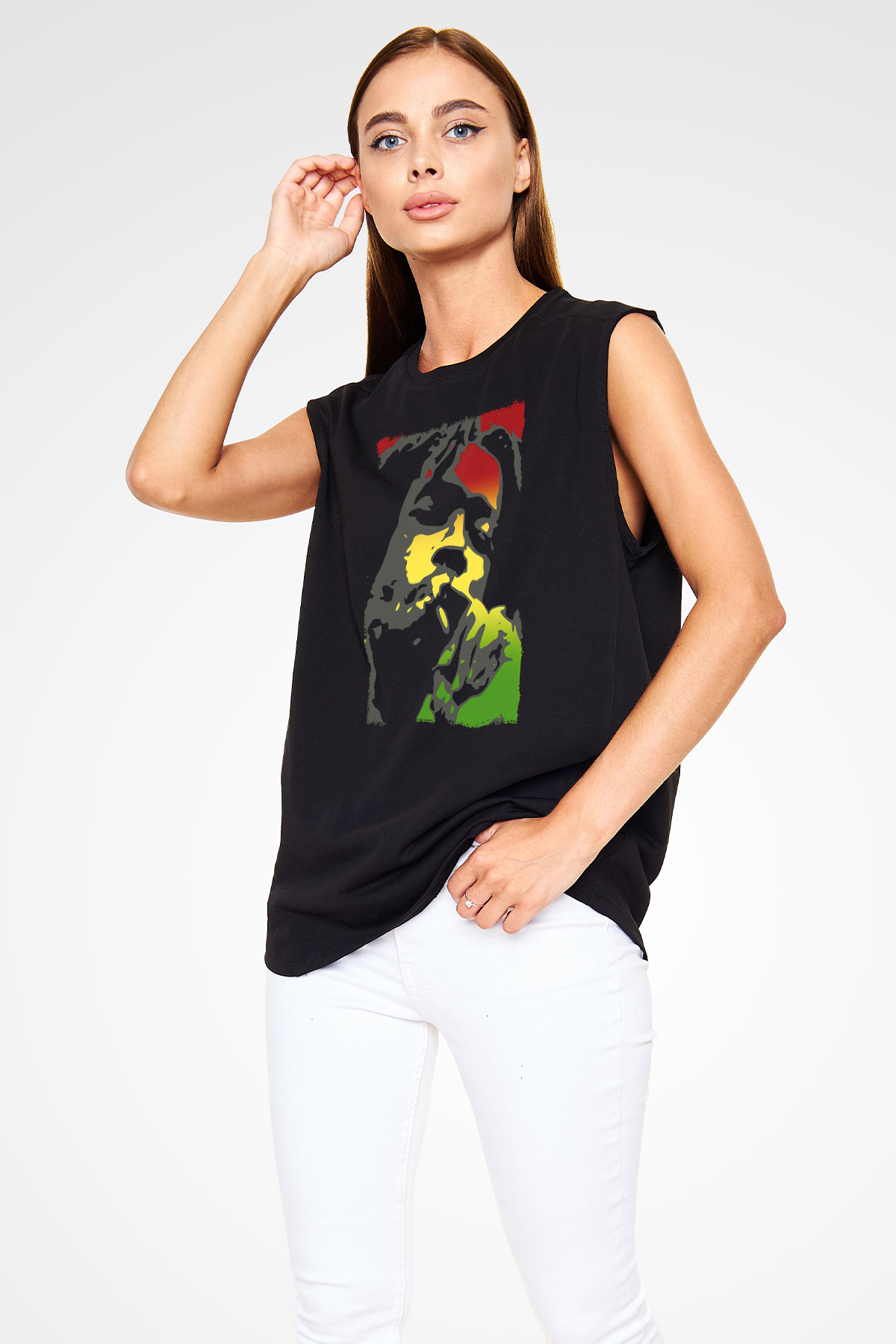 Peter Tosh Siyah Unisex Kolsuz Tişört