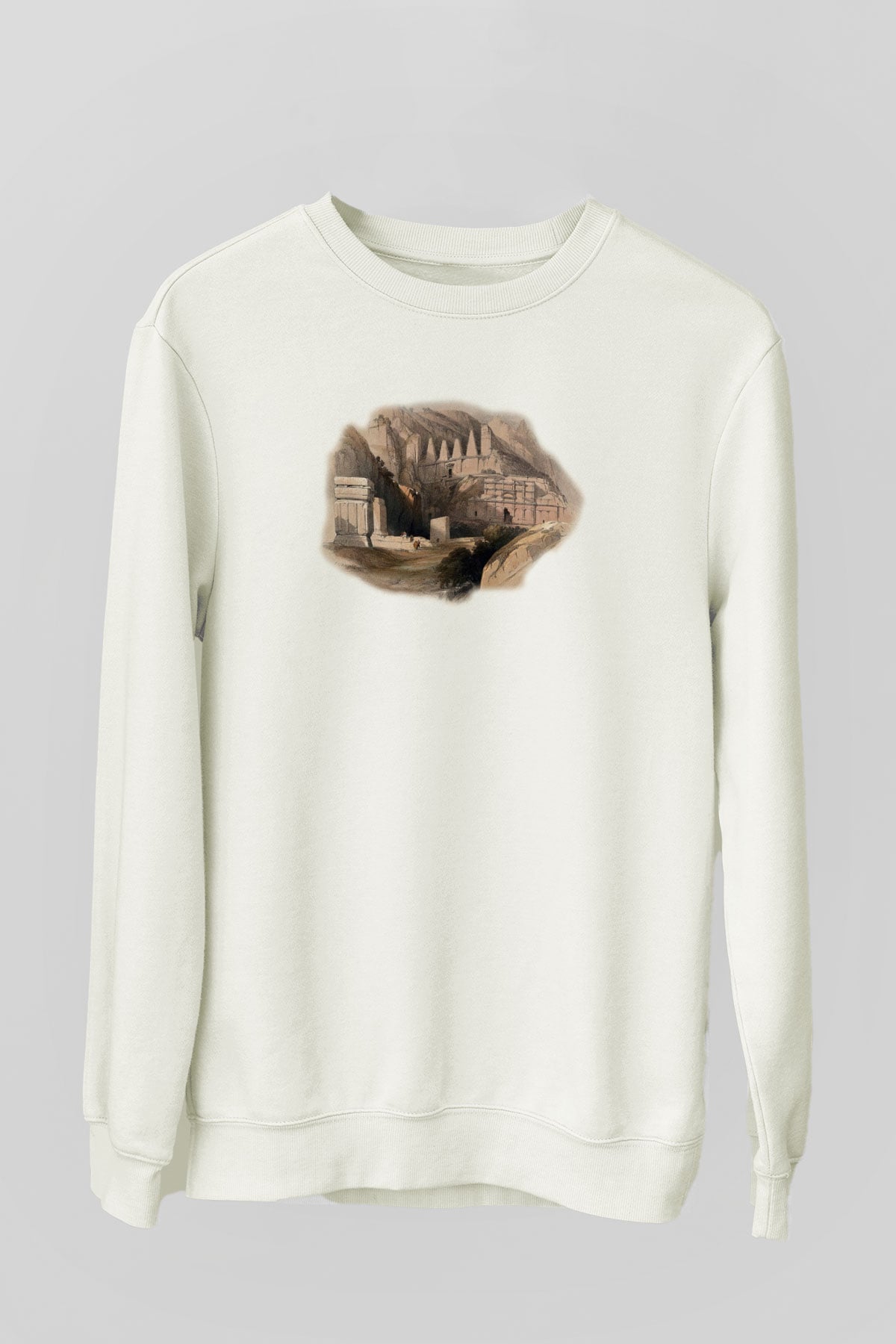 Petra Beyaz Unisex Sweatshirt