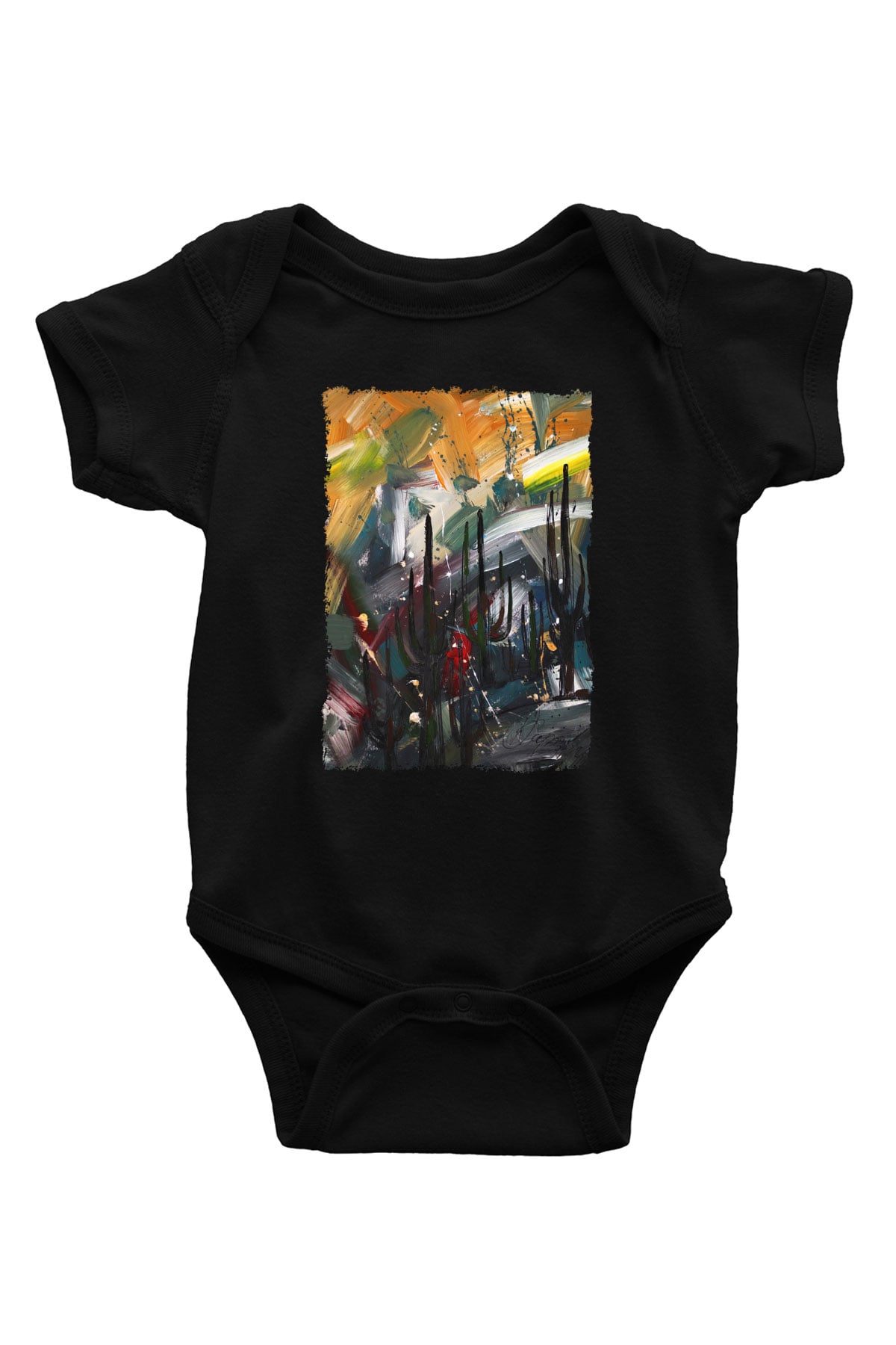 Peyzaj Siyah Bebek Body - Zıbın