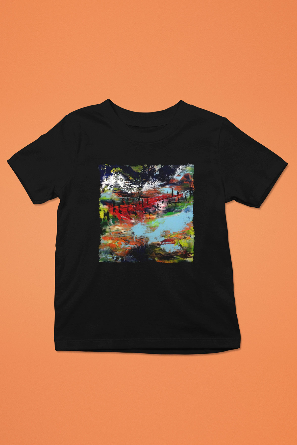 Peyzaj Siyah Unisex Çocuk Tişört